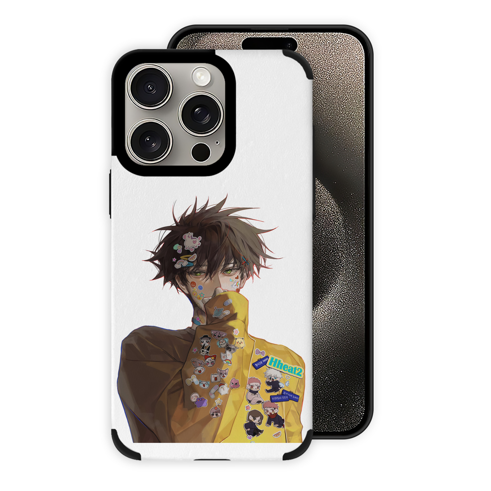 （画像用） 呪術廻戦 Jujutsu Kaisen 【iPhone15ProMax対応】 PUレザー スマホケース 耐衝撃＆黄変防止