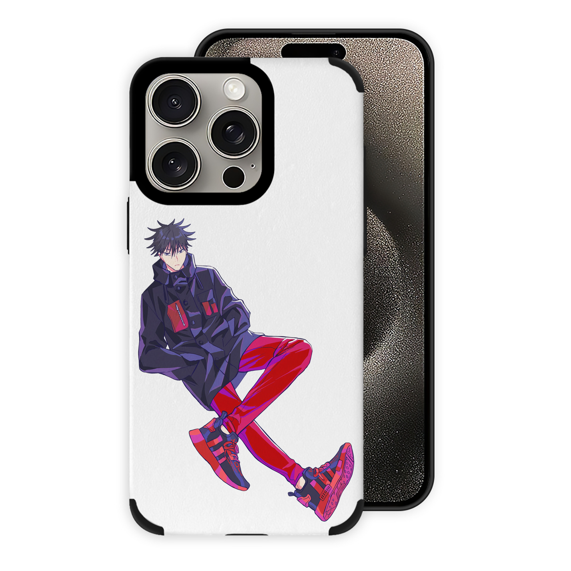 （画像用） 呪術廻戦 Jujutsu Kaisen 【iPhone15ProMax対応】 PUレザー スマホケース 耐衝撃＆黄変防止