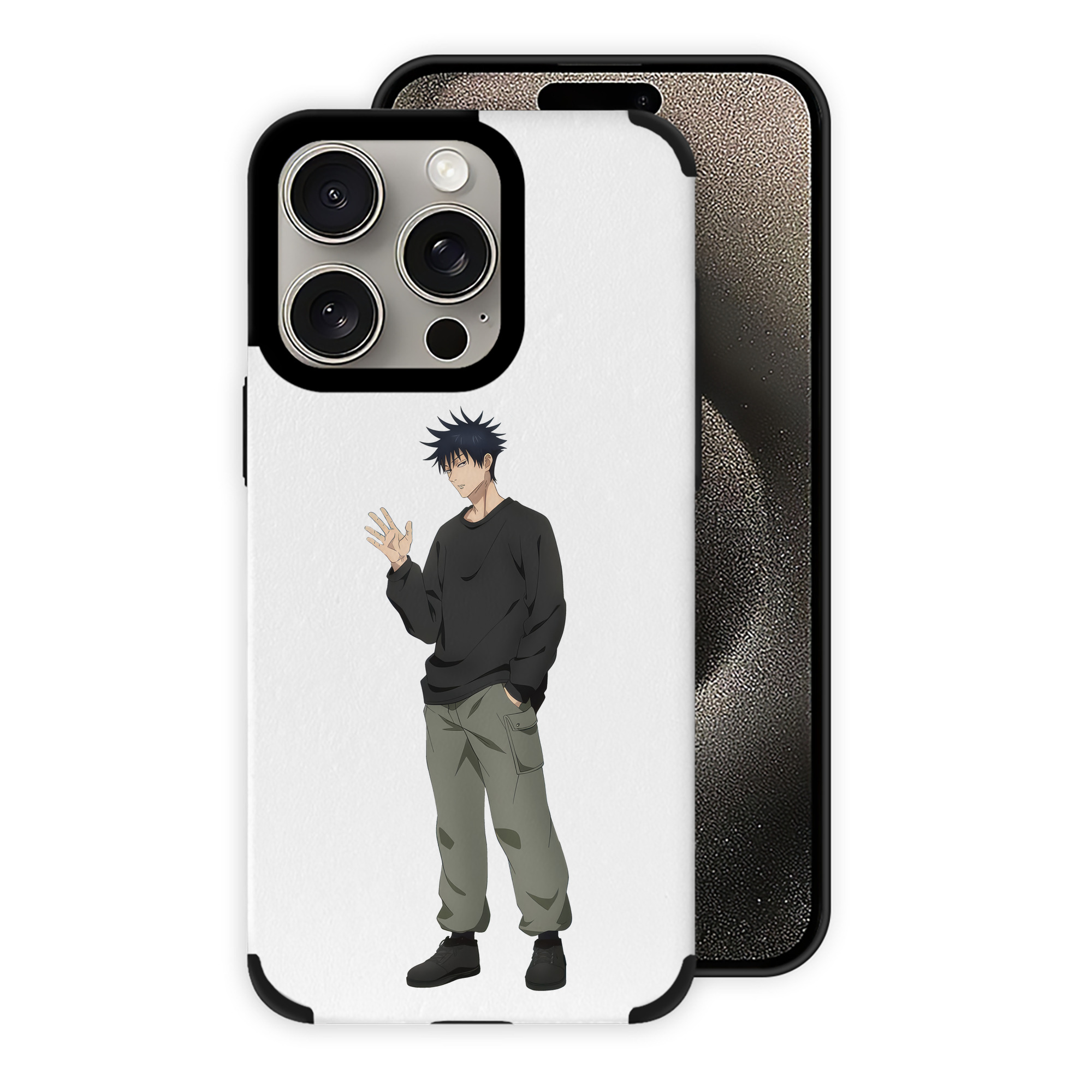 （画像用） 呪術廻戦 Jujutsu Kaisen 【iPhone15ProMax対応】 PUレザー スマホケース 耐衝撃＆黄変防止