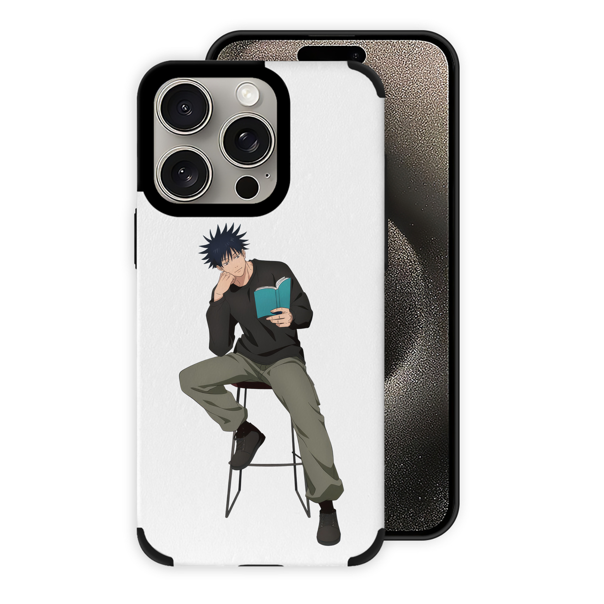 （画像用） 呪術廻戦 Jujutsu Kaisen 【iPhone15ProMax対応】 PUレザー スマホケース 耐衝撃＆黄変防止