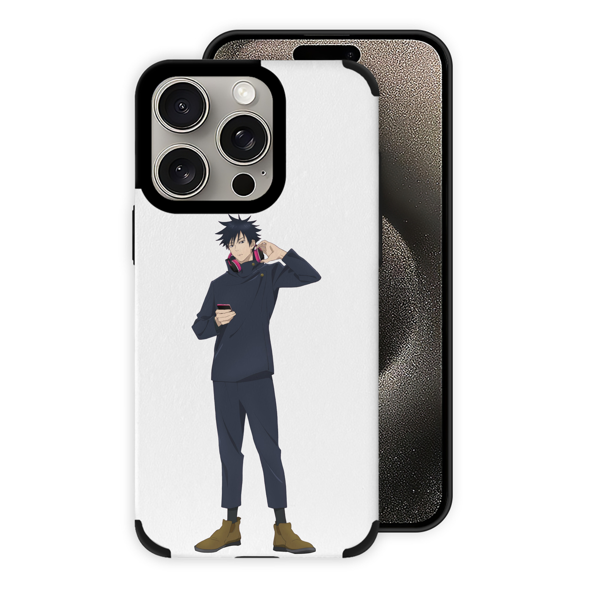 （画像用） 呪術廻戦 Jujutsu Kaisen 【iPhone15ProMax対応】 PUレザー スマホケース 耐衝撃＆黄変防止