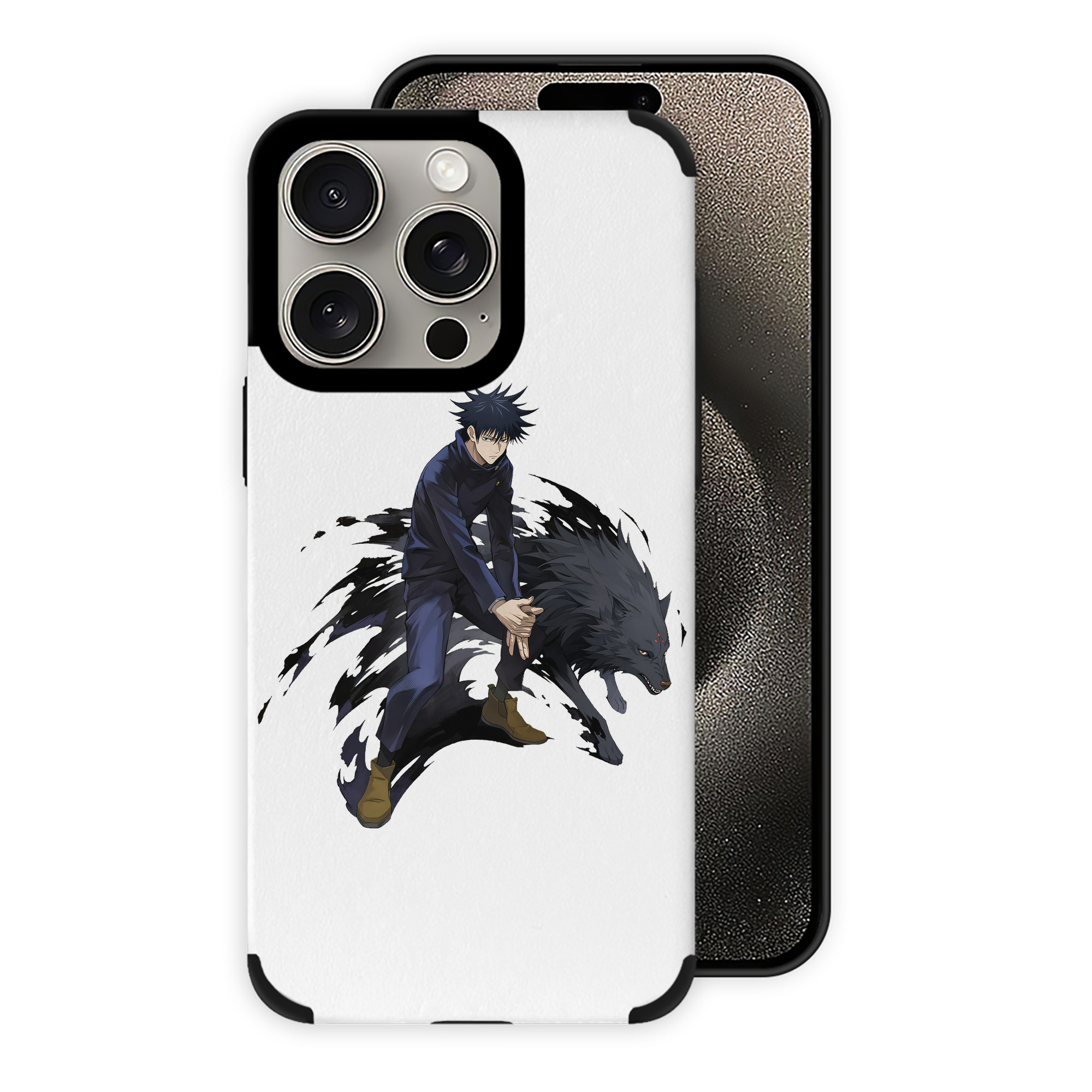 （画像用） 呪術廻戦 Jujutsu Kaisen 【iPhone15ProMax対応】 PUレザー スマホケース 耐衝撃＆黄変防止