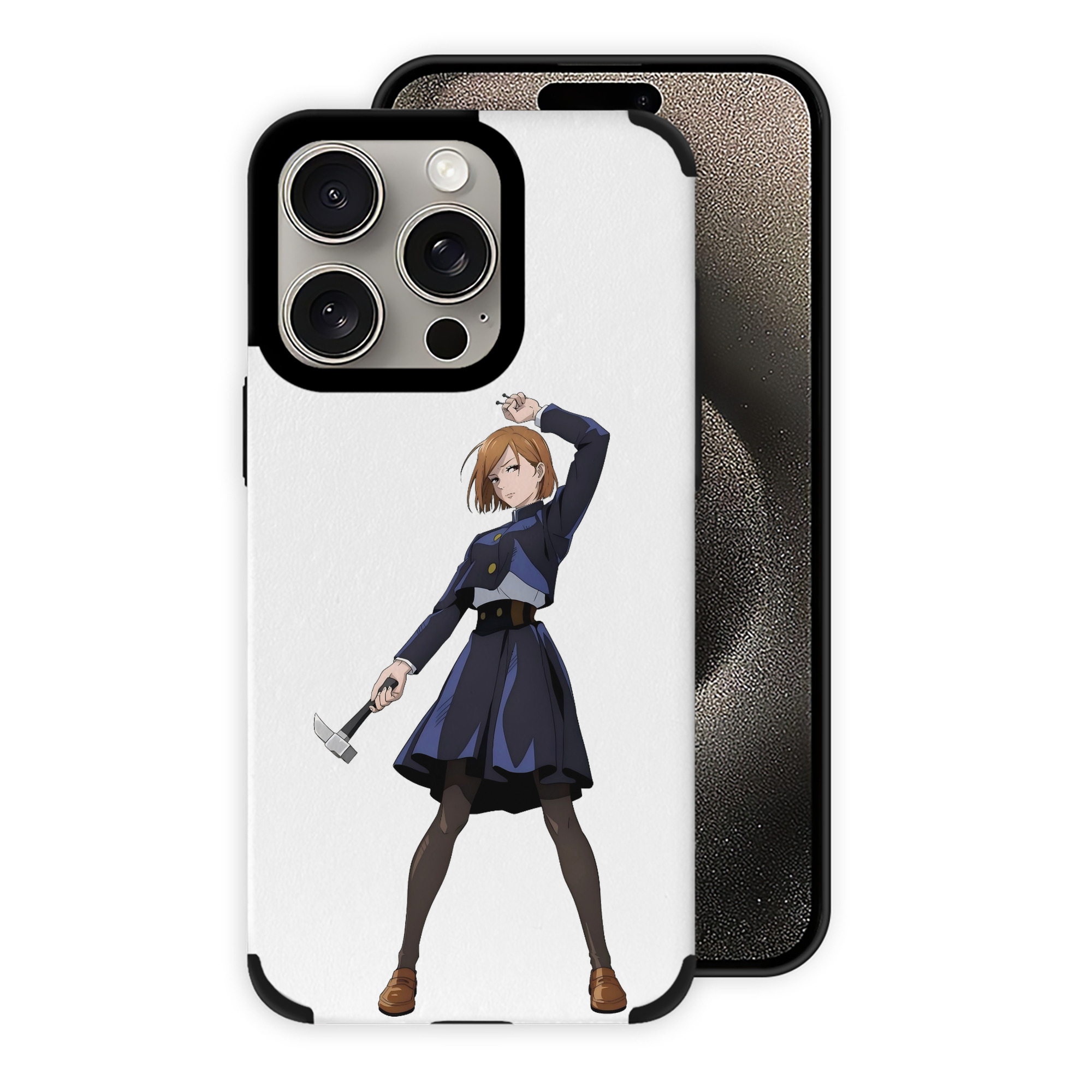 （画像用） 呪術廻戦 Jujutsu Kaisen 【iPhone15ProMax対応】 PUレザー スマホケース 耐衝撃＆黄変防止