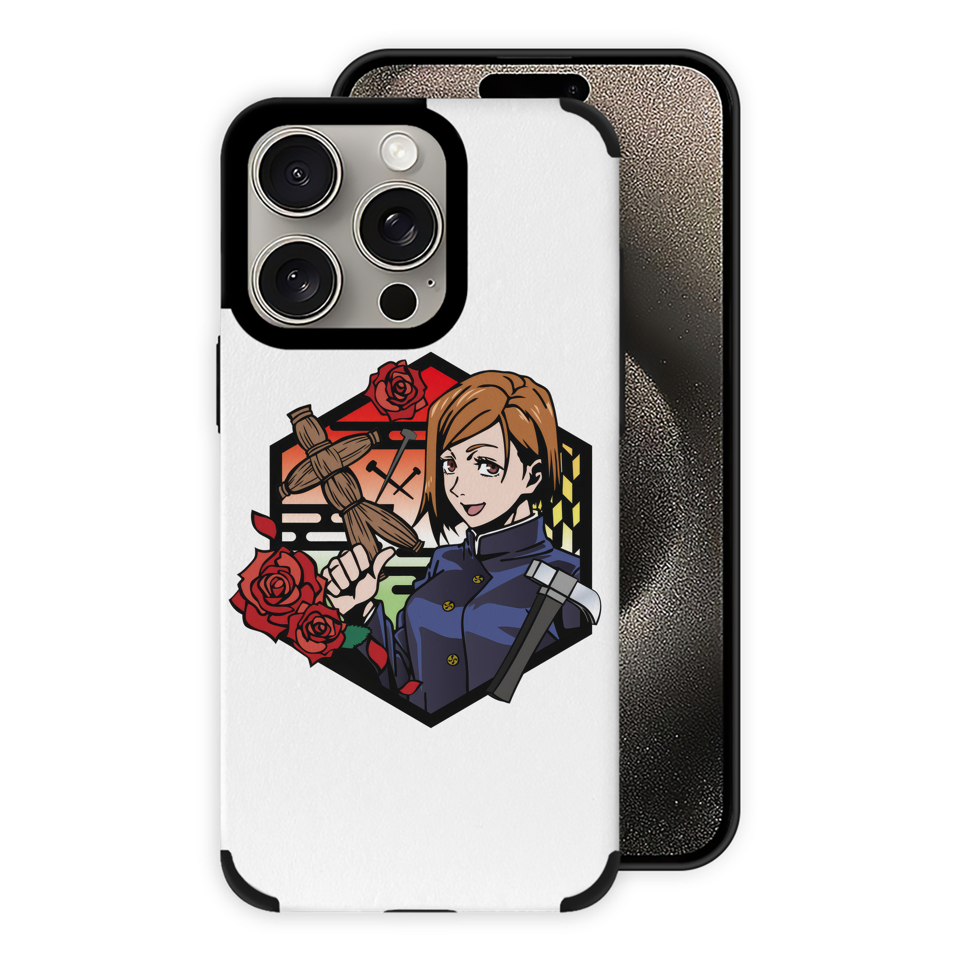 （画像用） 呪術廻戦 Jujutsu Kaisen 【iPhone15ProMax対応】 PUレザー スマホケース 耐衝撃＆黄変防止