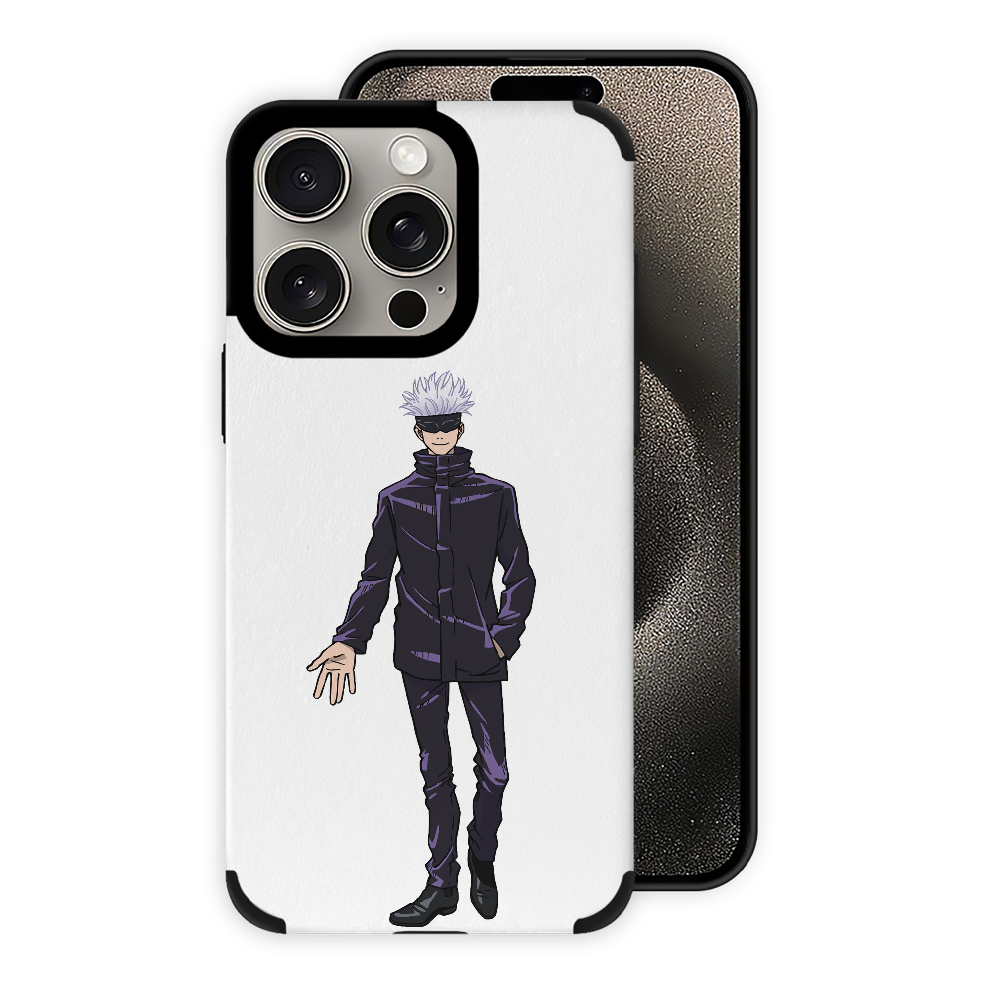 （画像用） 呪術廻戦 Jujutsu Kaisen 【iPhone15ProMax対応】 PUレザー スマホケース 耐衝撃＆黄変防止
