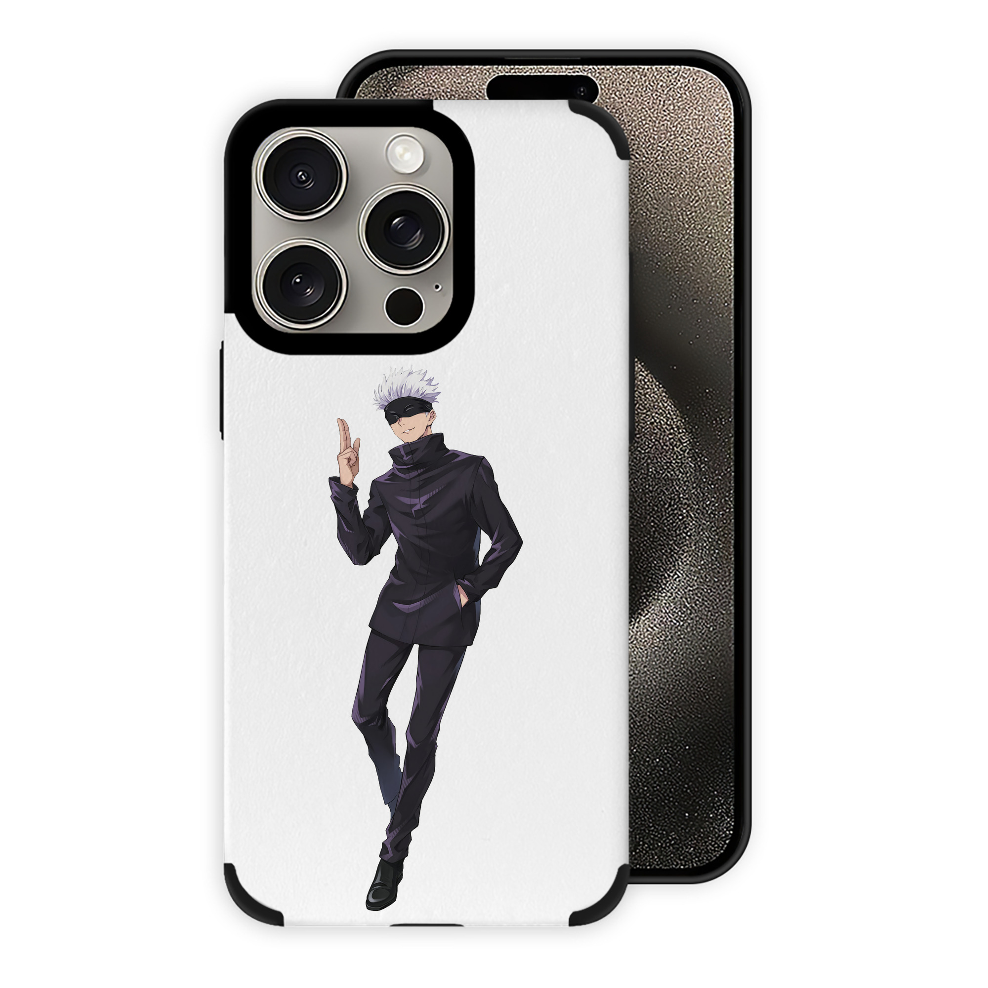 （画像用） 呪術廻戦 Jujutsu Kaisen 【iPhone15ProMax対応】 PUレザー スマホケース 耐衝撃＆黄変防止