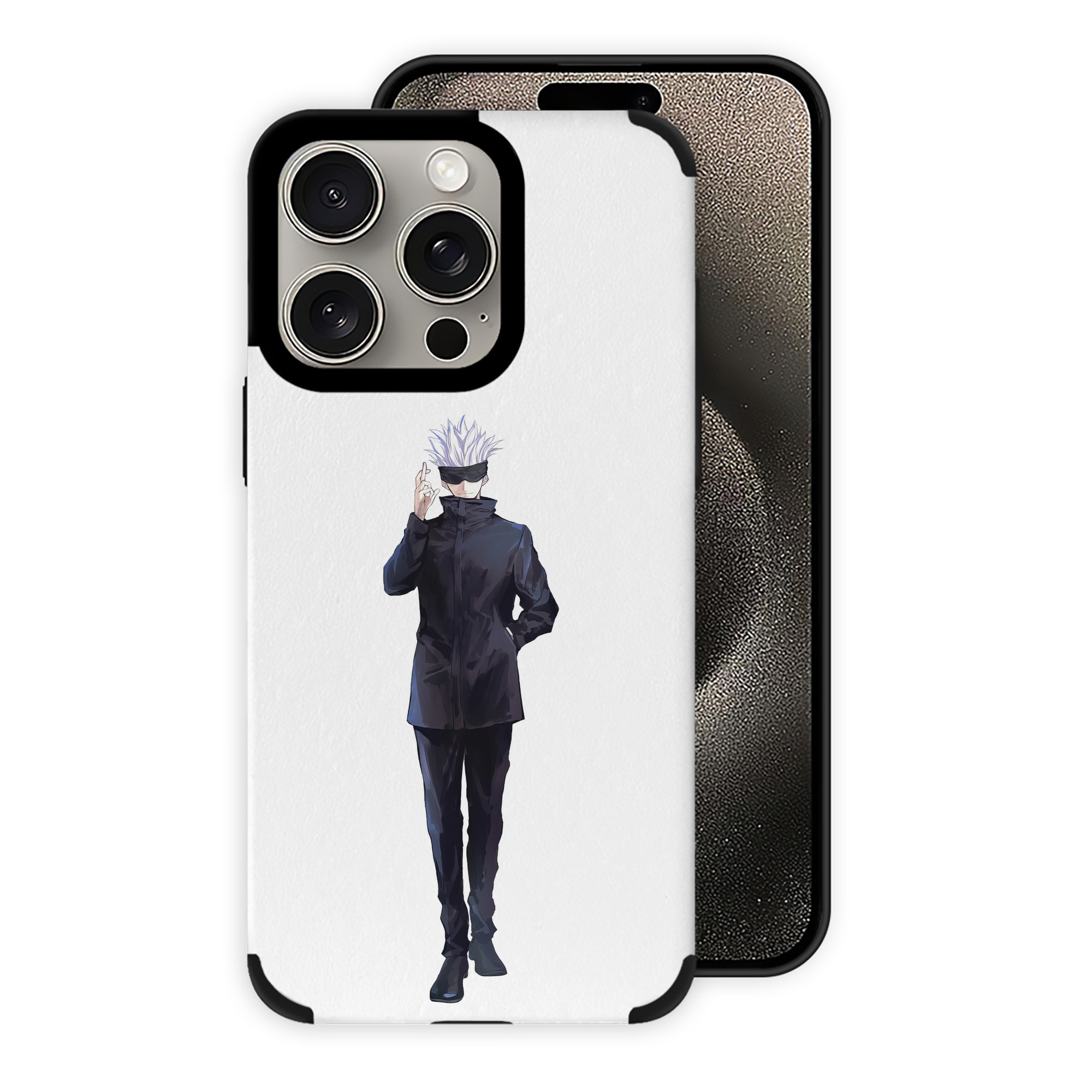 （画像用） 呪術廻戦 Jujutsu Kaisen 【iPhone15ProMax対応】 PUレザー スマホケース 耐衝撃＆黄変防止