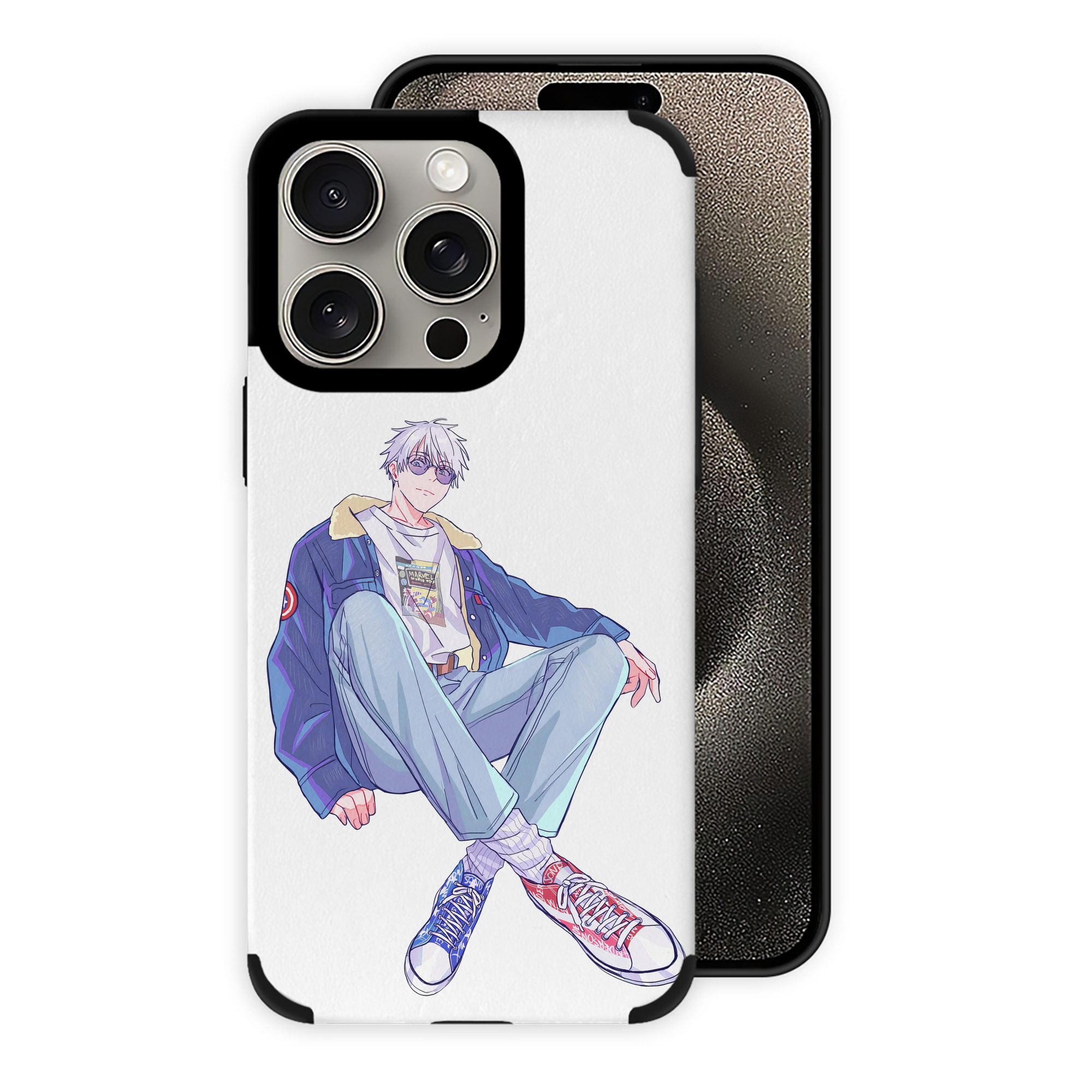 （画像用） 呪術廻戦 Jujutsu Kaisen 【iPhone15ProMax対応】 PUレザー スマホケース 耐衝撃＆黄変防止