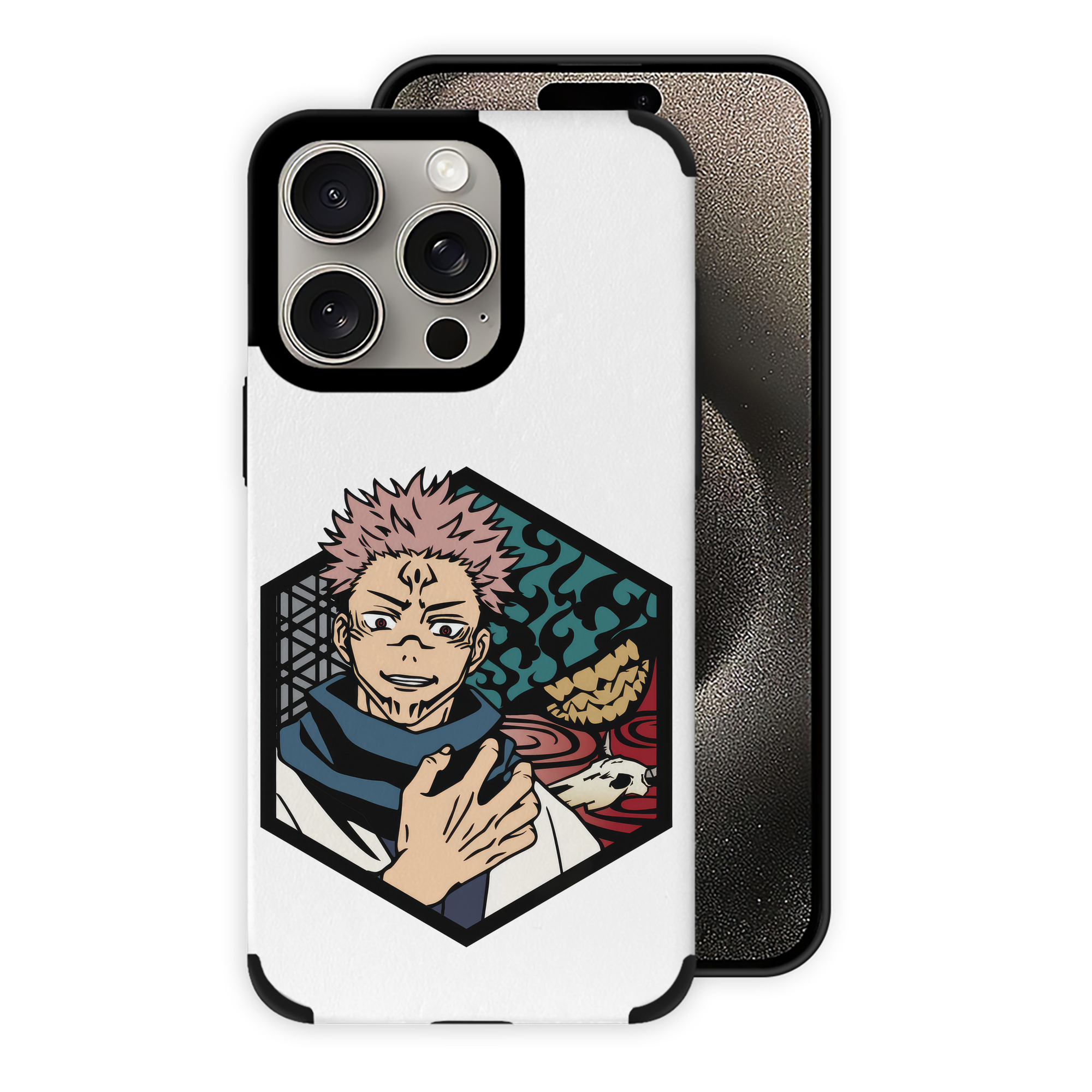 （画像用） 呪術廻戦 Jujutsu Kaisen 【iPhone15ProMax対応】 PUレザー スマホケース 耐衝撃＆黄変防止