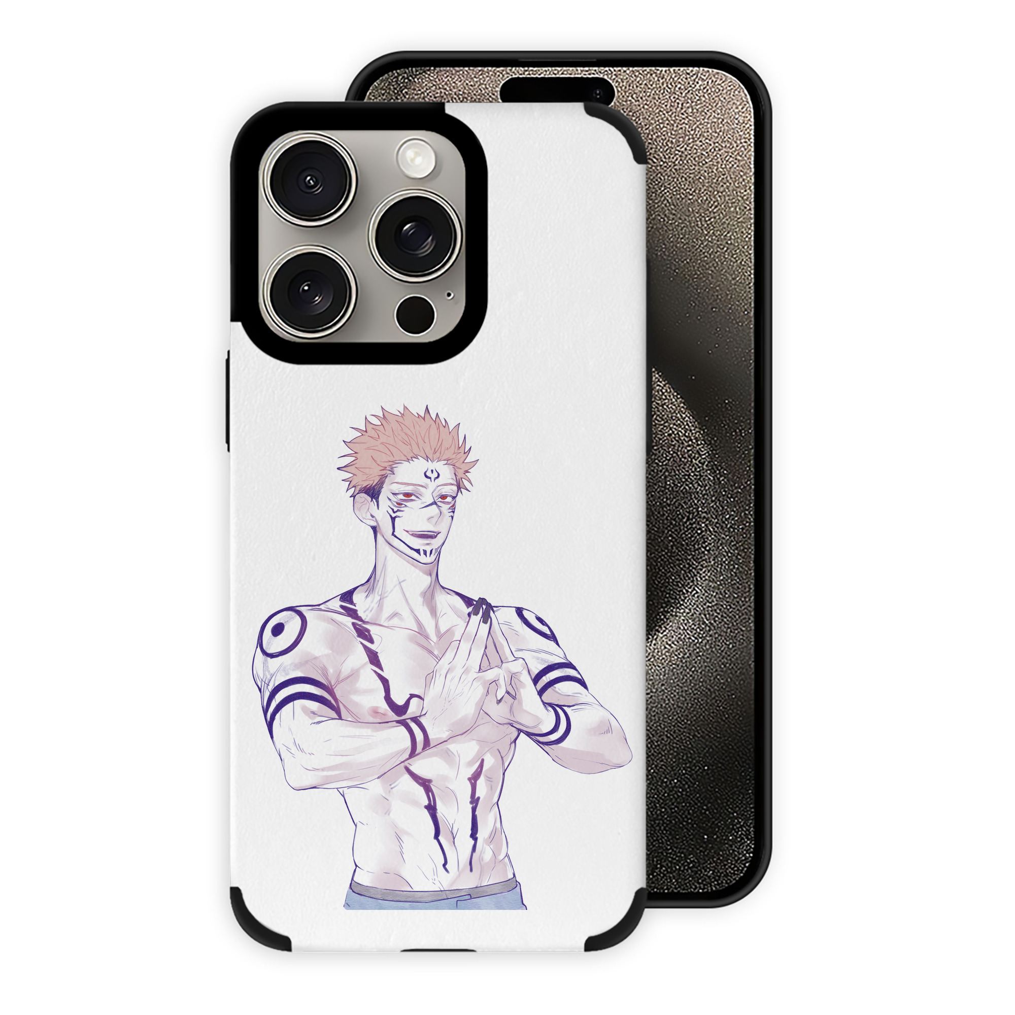 （画像用） 呪術廻戦 Jujutsu Kaisen 【iPhone15ProMax対応】 PUレザー スマホケース 耐衝撃＆黄変防止
