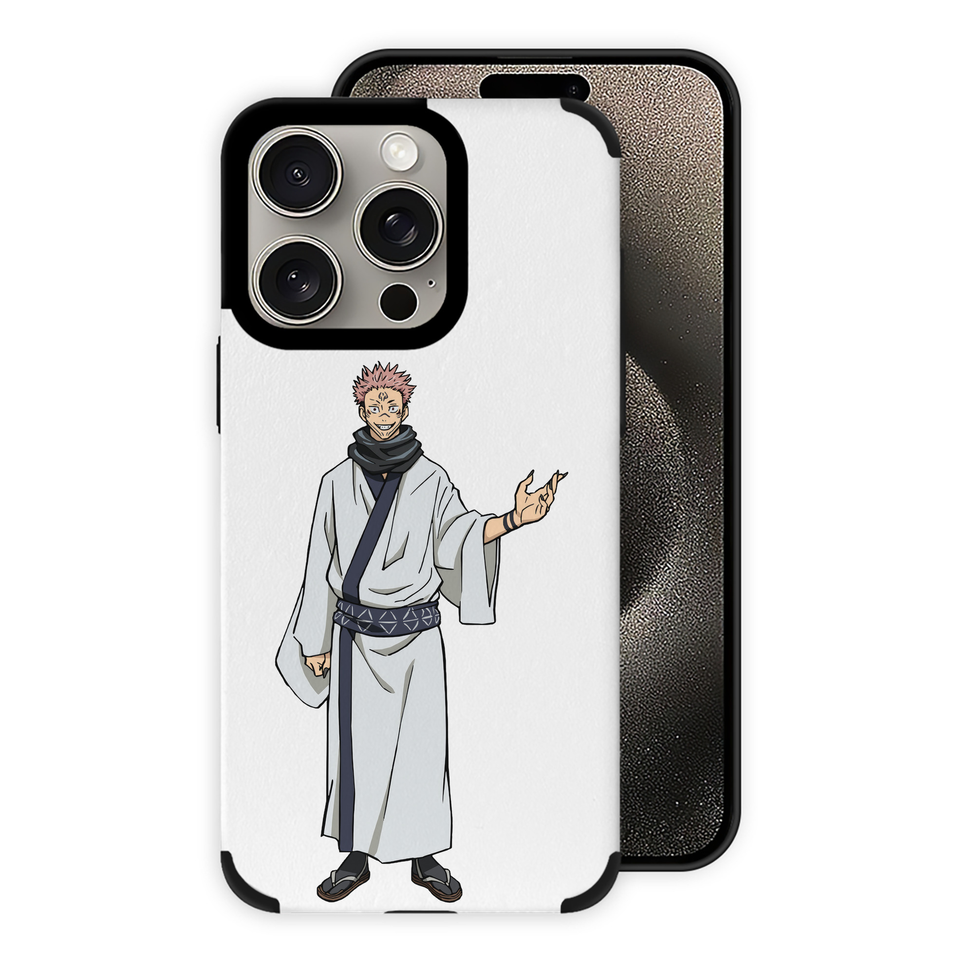 （画像用） 呪術廻戦 Jujutsu Kaisen 【iPhone15ProMax対応】 PUレザー スマホケース 耐衝撃＆黄変防止