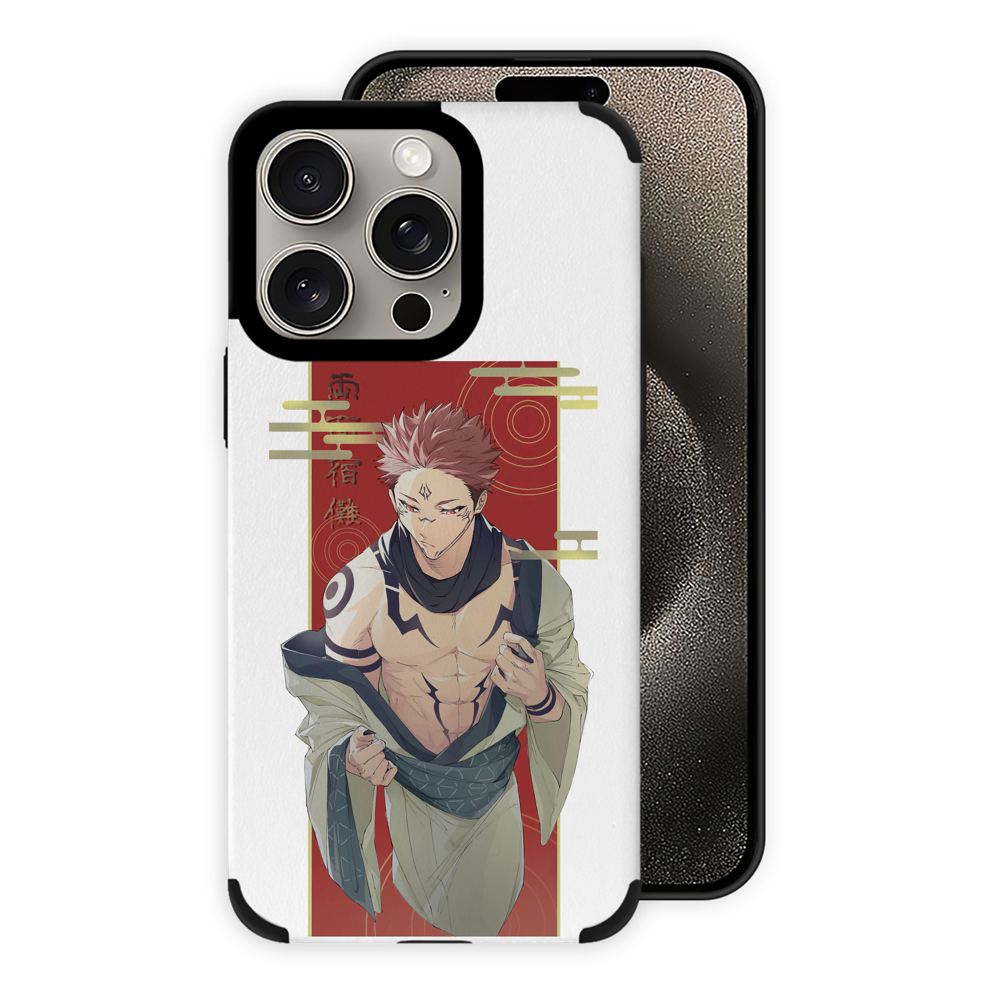 （画像用） 呪術廻戦 Jujutsu Kaisen 【iPhone15ProMax対応】 PUレザー スマホケース 耐衝撃＆黄変防止