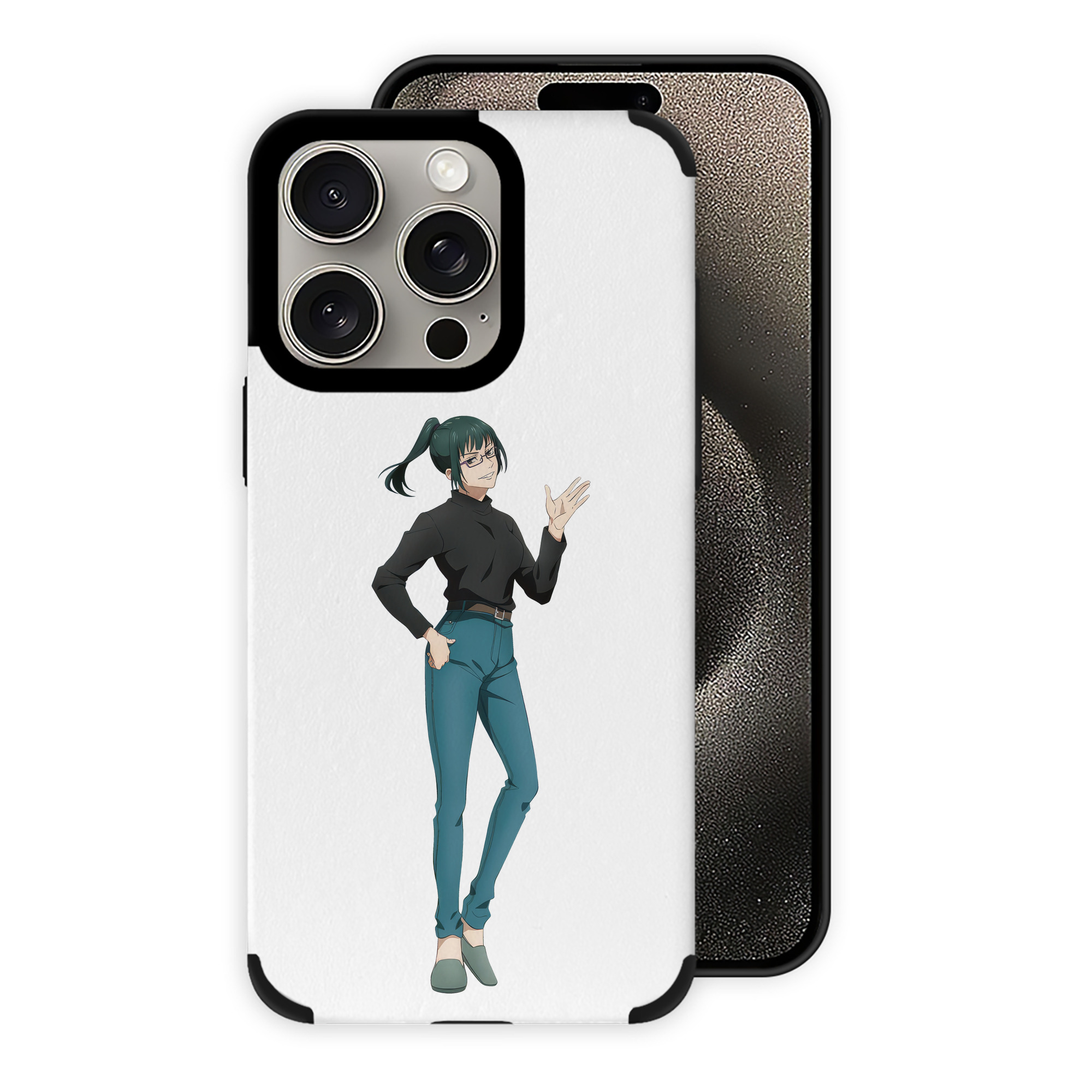 （画像用） 呪術廻戦 Jujutsu Kaisen 【iPhone15ProMax対応】 PUレザー スマホケース 耐衝撃＆黄変防止