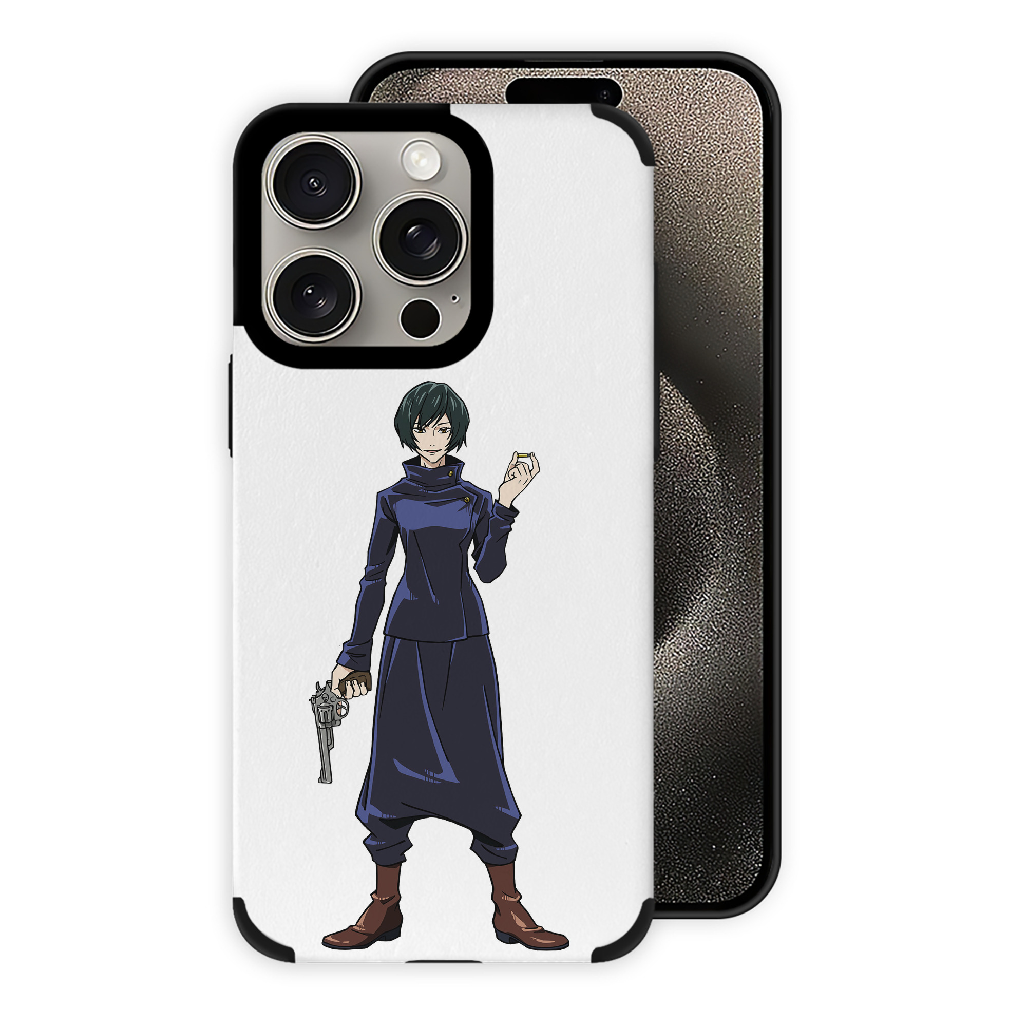 （画像用） 呪術廻戦 Jujutsu Kaisen 【iPhone15ProMax対応】 PUレザー スマホケース 耐衝撃＆黄変防止