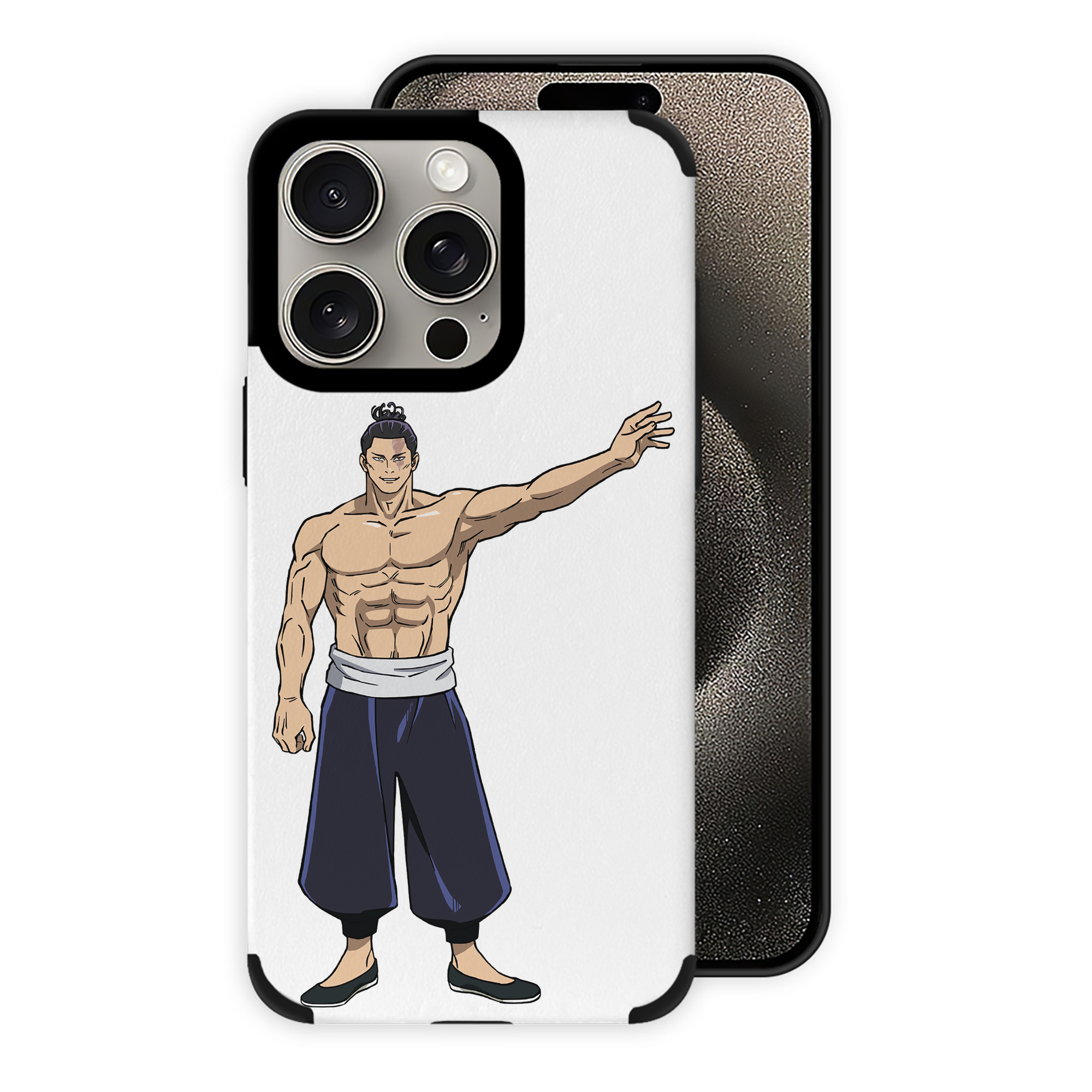 （画像用） 呪術廻戦 Jujutsu Kaisen 【iPhone15ProMax対応】 PUレザー スマホケース 耐衝撃＆黄変防止