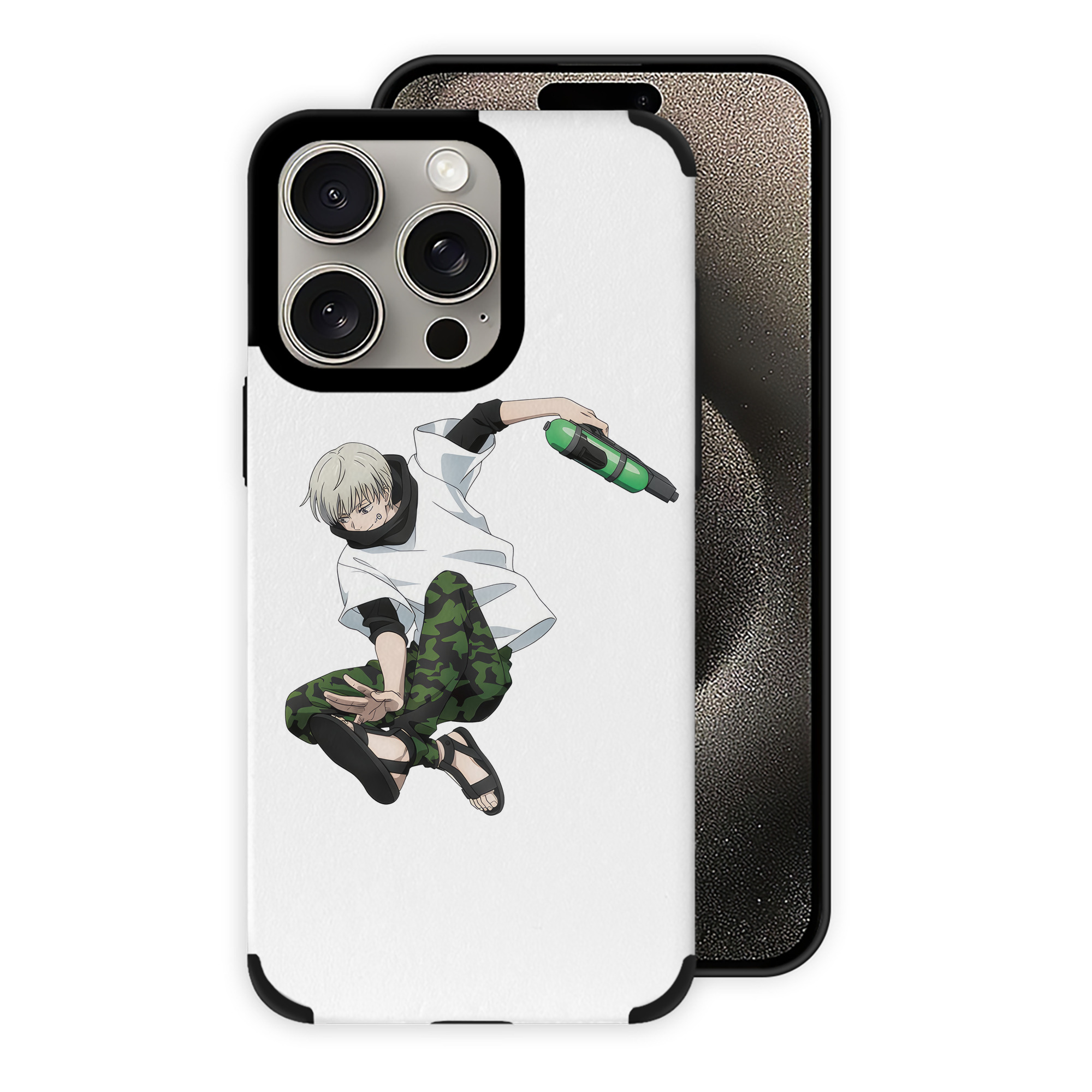 （画像用） 呪術廻戦 Jujutsu Kaisen 【iPhone15ProMax対応】 PUレザー スマホケース 耐衝撃＆黄変防止