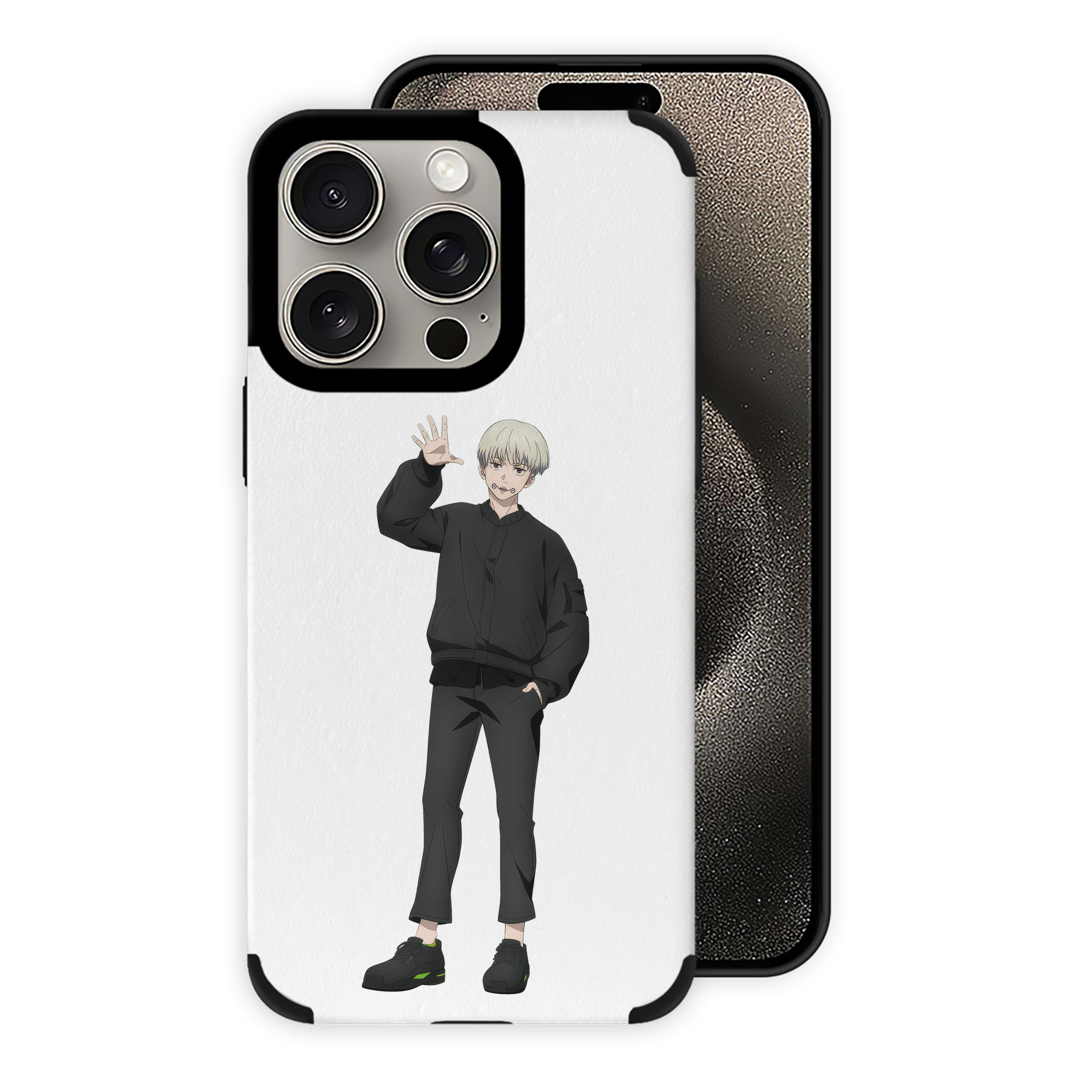 （画像用） 呪術廻戦 Jujutsu Kaisen 【iPhone15ProMax対応】 PUレザー スマホケース 耐衝撃＆黄変防止