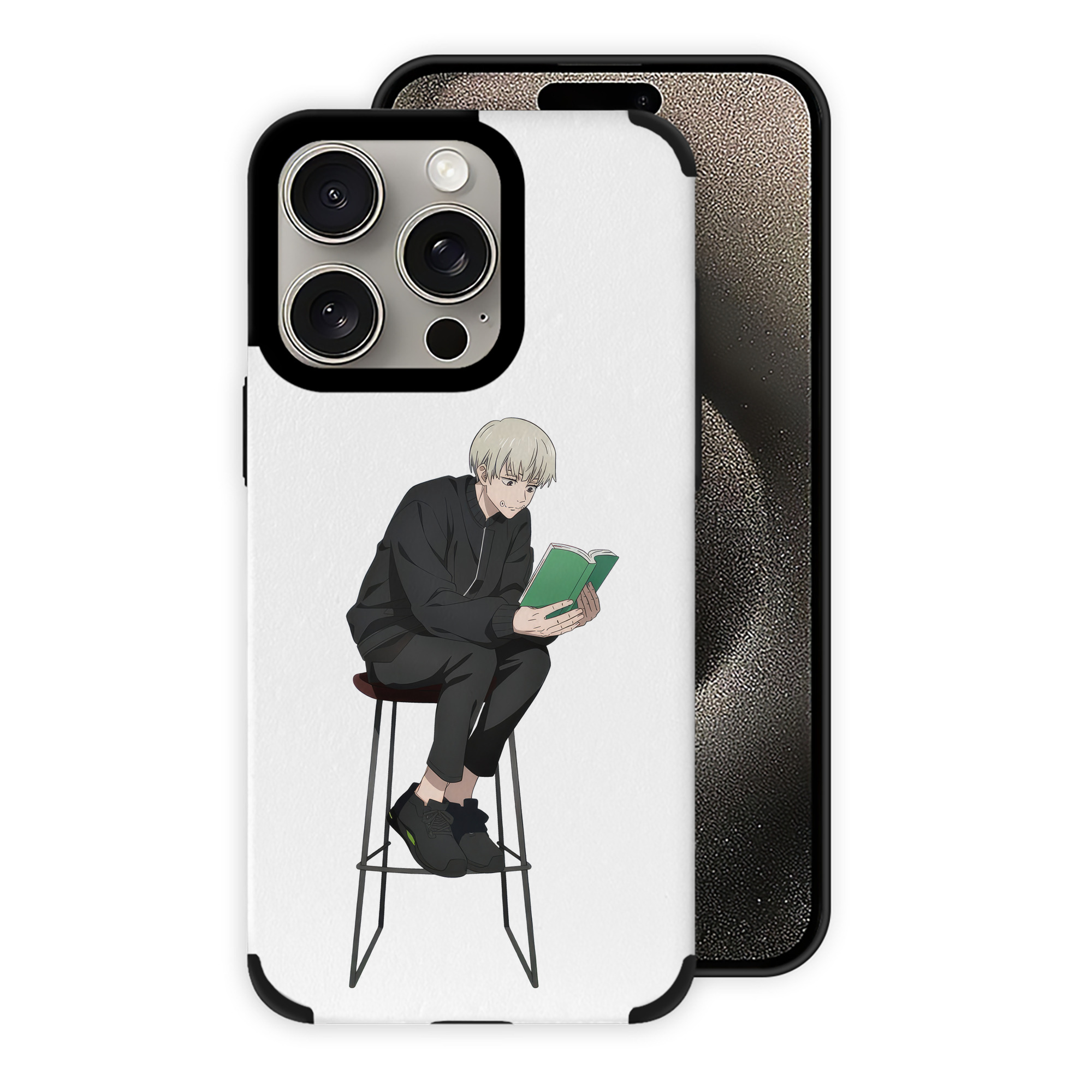 （画像用） 呪術廻戦 Jujutsu Kaisen 【iPhone15ProMax対応】 PUレザー スマホケース 耐衝撃＆黄変防止