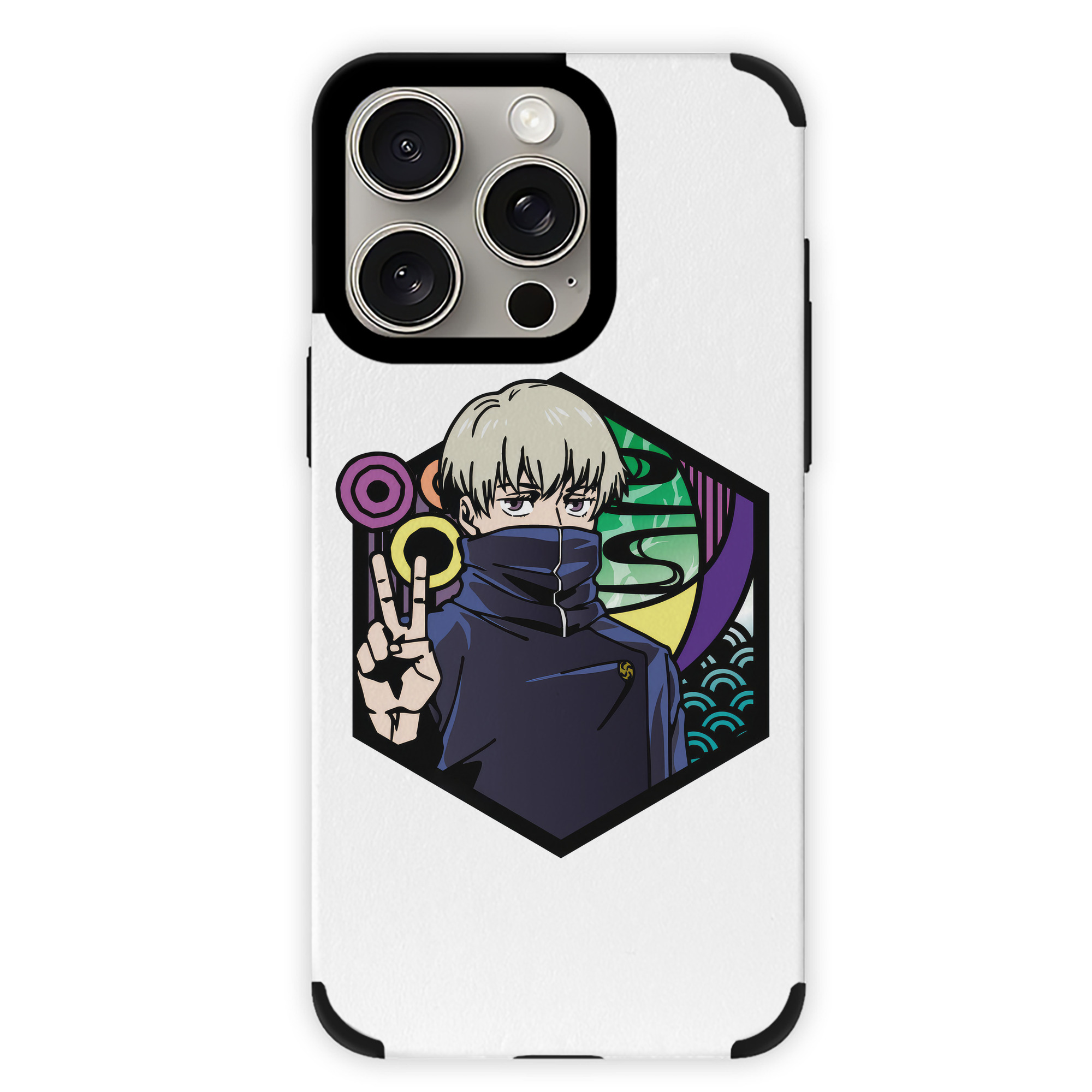 （画像用） 呪術廻戦 Jujutsu Kaisen 【iPhone15ProMax対応】 PUレザー スマホケース 耐衝撃＆黄変防止
