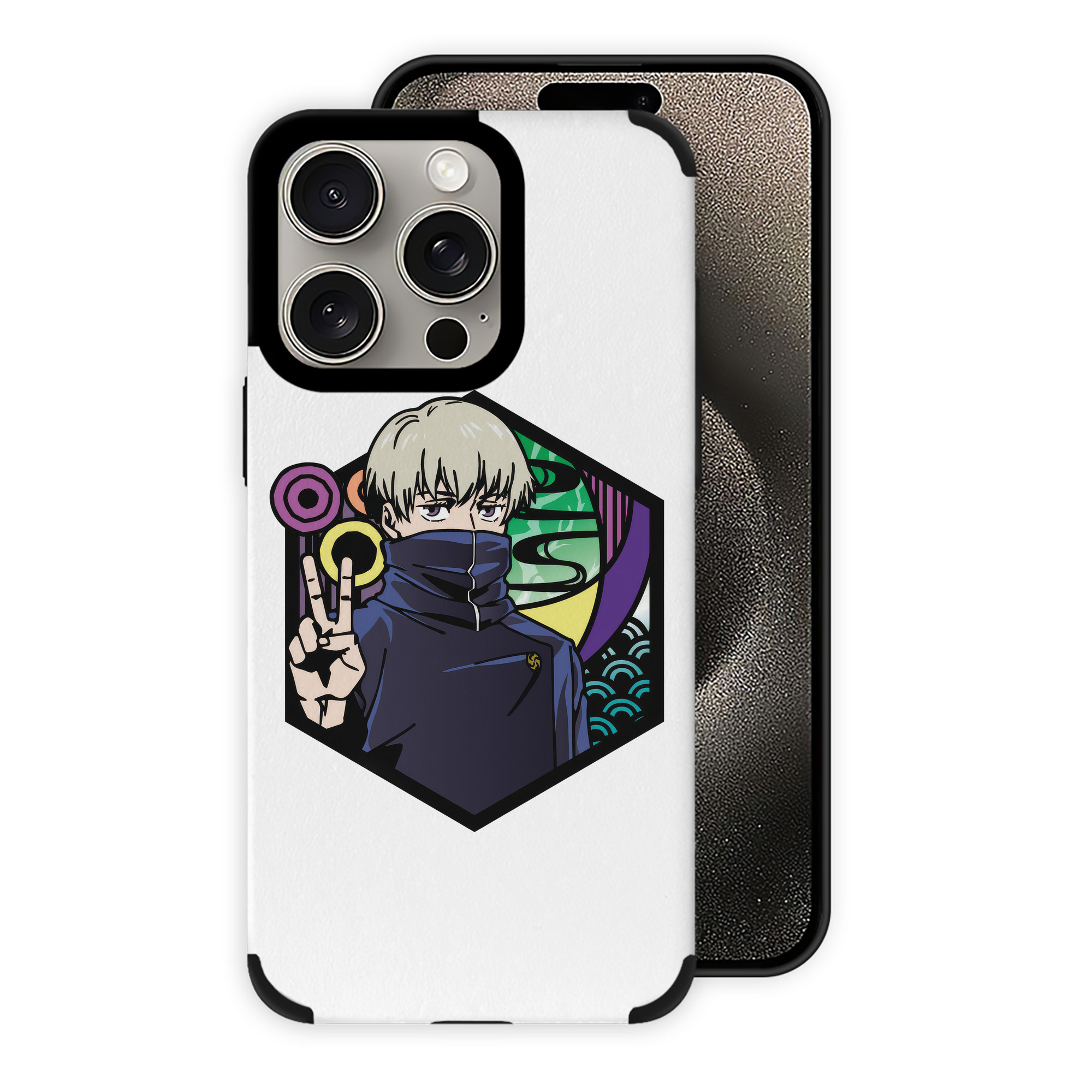 （画像用） 呪術廻戦 Jujutsu Kaisen 【iPhone15ProMax対応】 PUレザー スマホケース 耐衝撃＆黄変防止