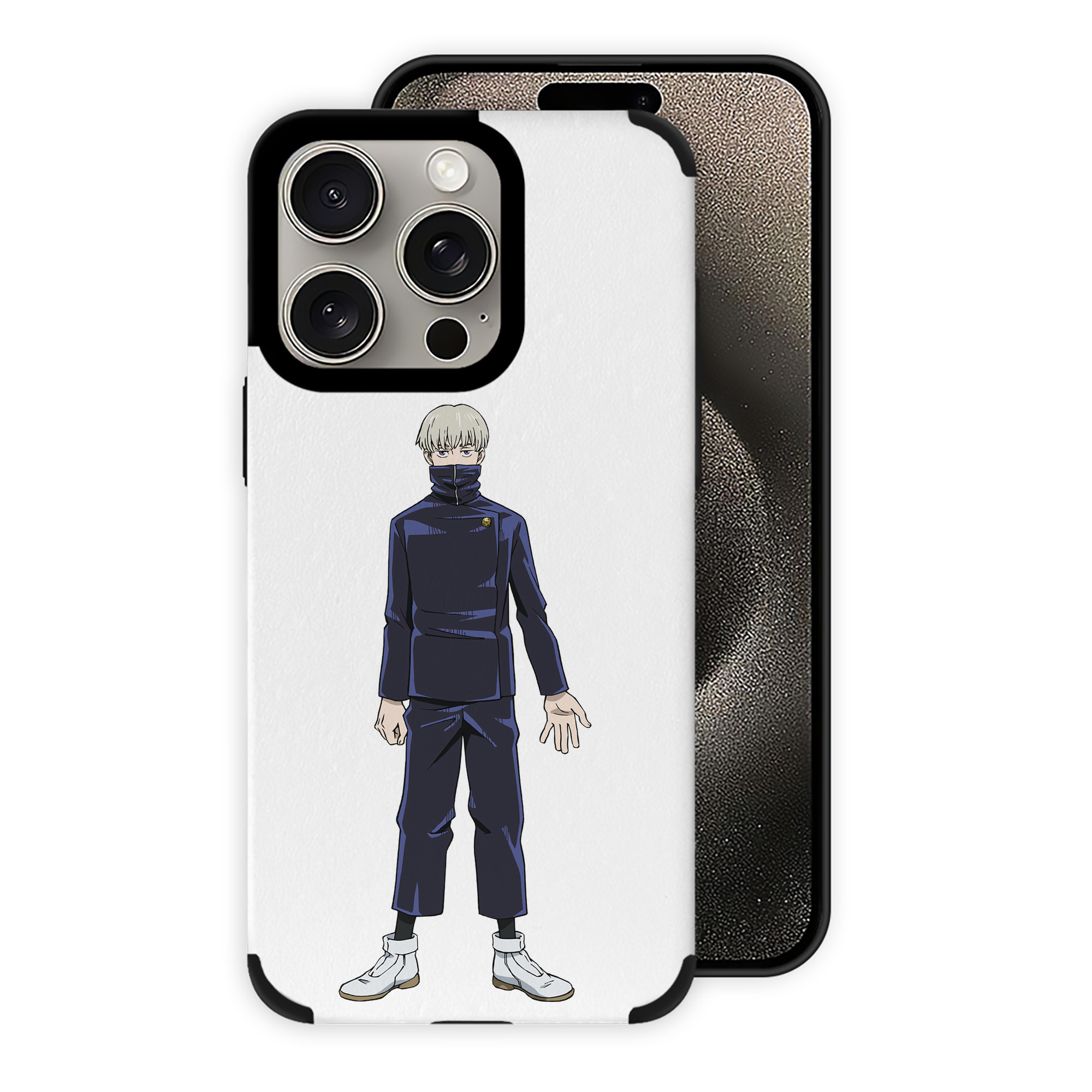 （画像用） 呪術廻戦 Jujutsu Kaisen 【iPhone15ProMax対応】 PUレザー スマホケース 耐衝撃＆黄変防止