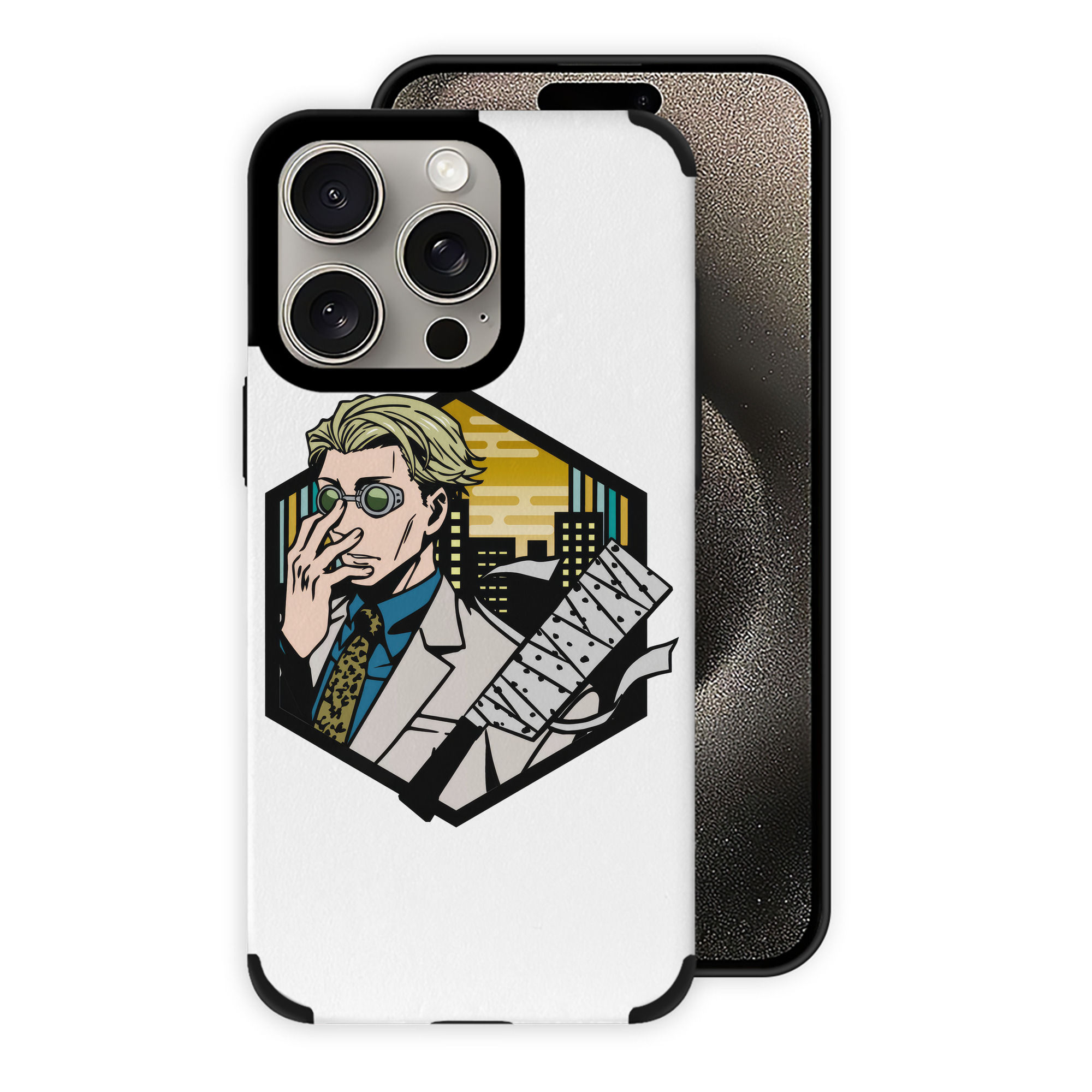 （画像用） 呪術廻戦 Jujutsu Kaisen 【iPhone15ProMax対応】 PUレザー スマホケース 耐衝撃＆黄変防止