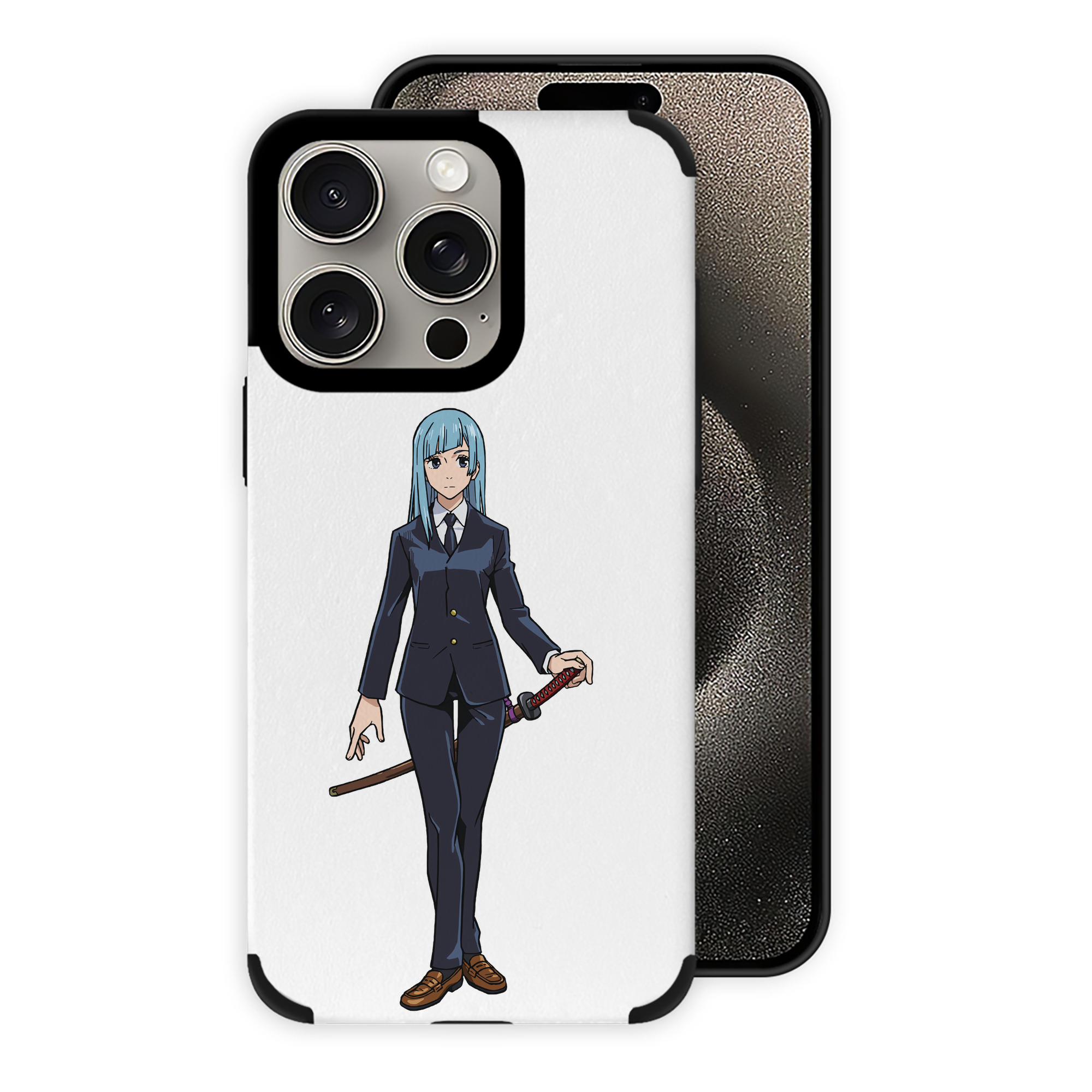 （画像用） 呪術廻戦 Jujutsu Kaisen 【iPhone15ProMax対応】 PUレザー スマホケース 耐衝撃＆黄変防止