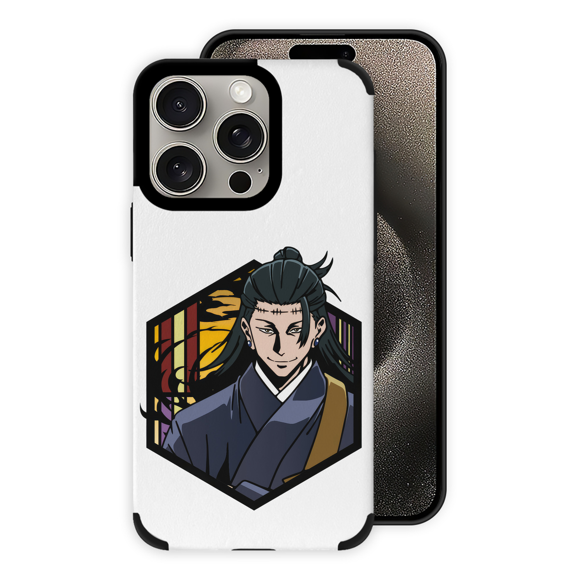 （画像用） 呪術廻戦 Jujutsu Kaisen 【iPhone15ProMax対応】 PUレザー スマホケース 耐衝撃＆黄変防止