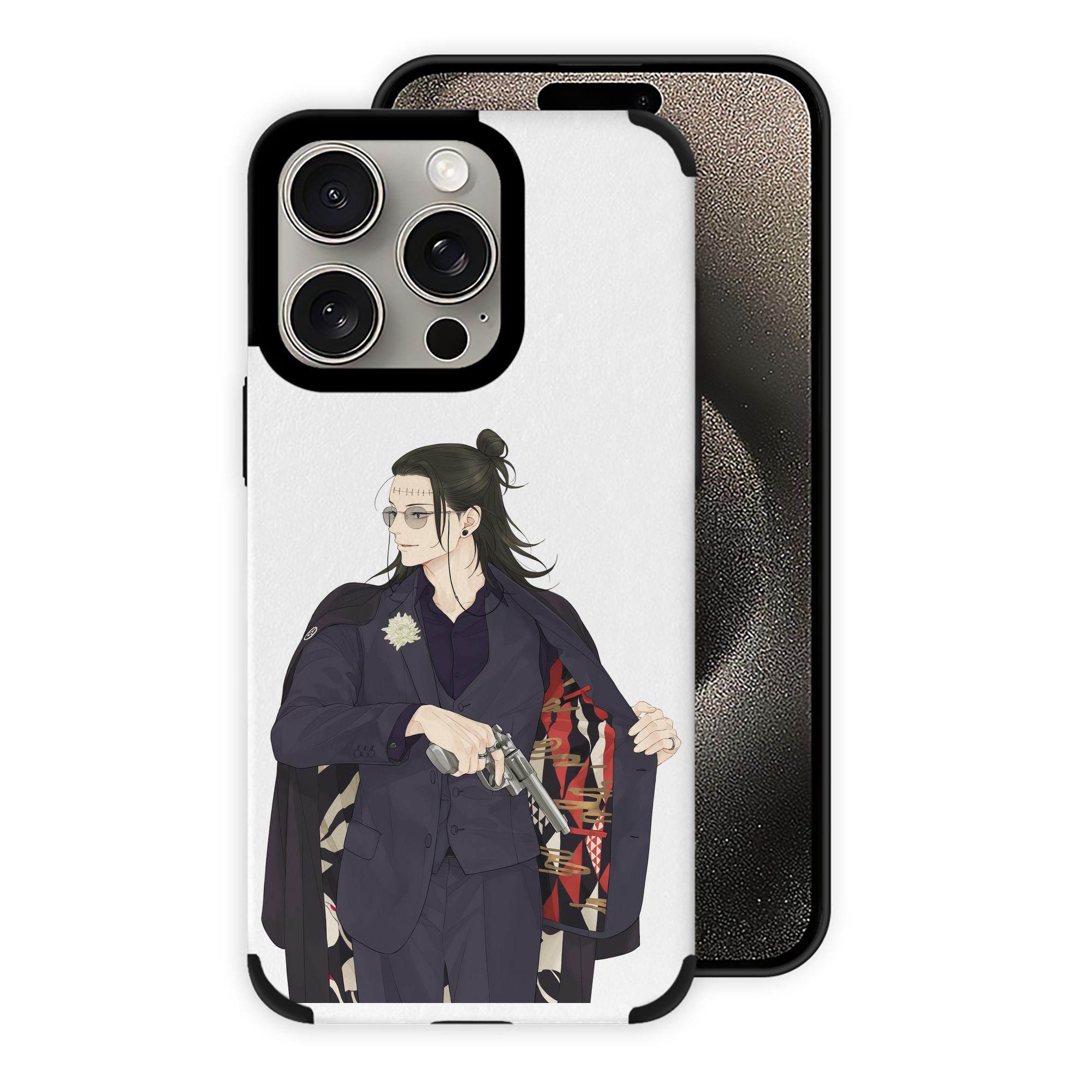 （画像用） 呪術廻戦 Jujutsu Kaisen 【iPhone15ProMax対応】 PUレザー スマホケース 耐衝撃＆黄変防止