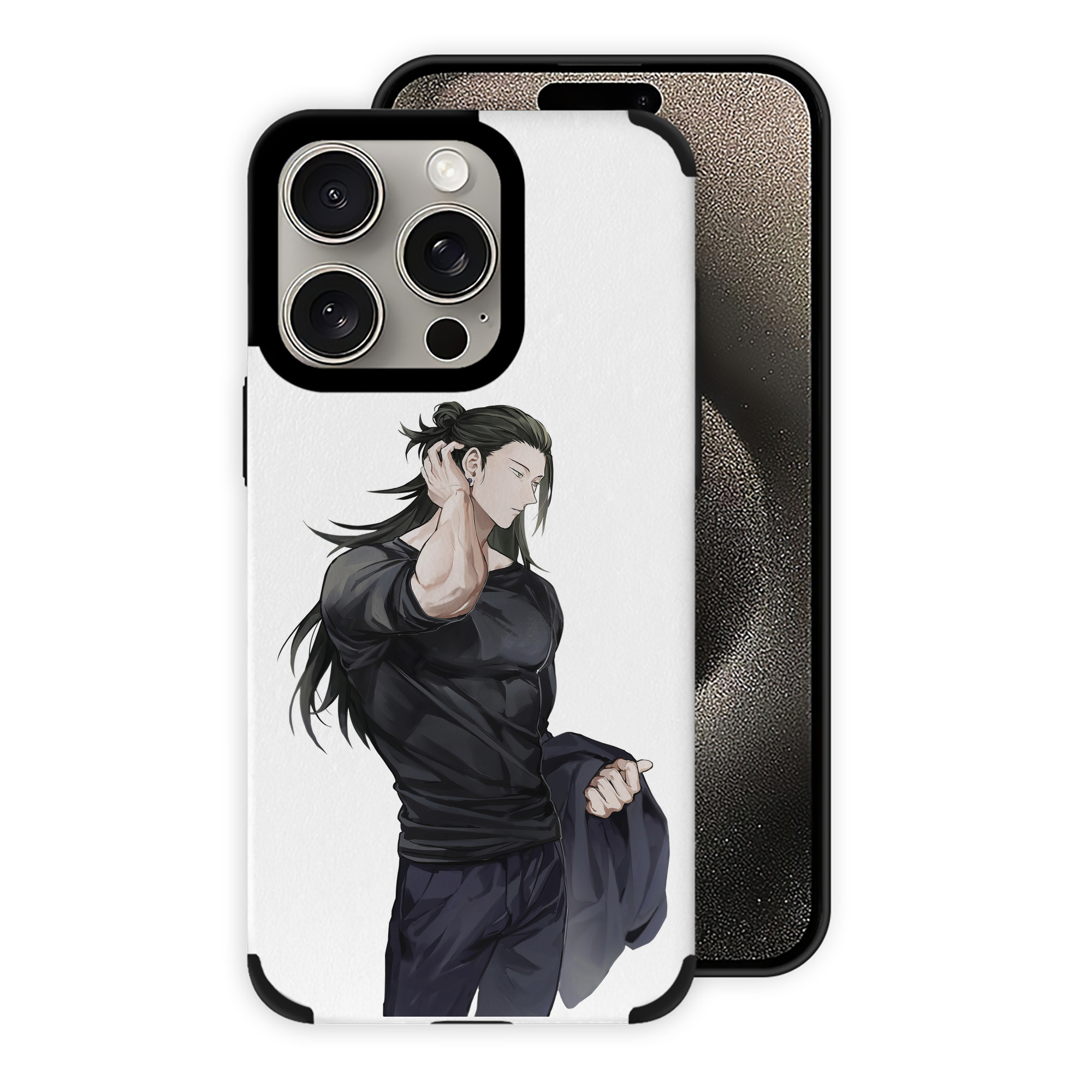 （画像用） 呪術廻戦 Jujutsu Kaisen 【iPhone15ProMax対応】 PUレザー スマホケース 耐衝撃＆黄変防止