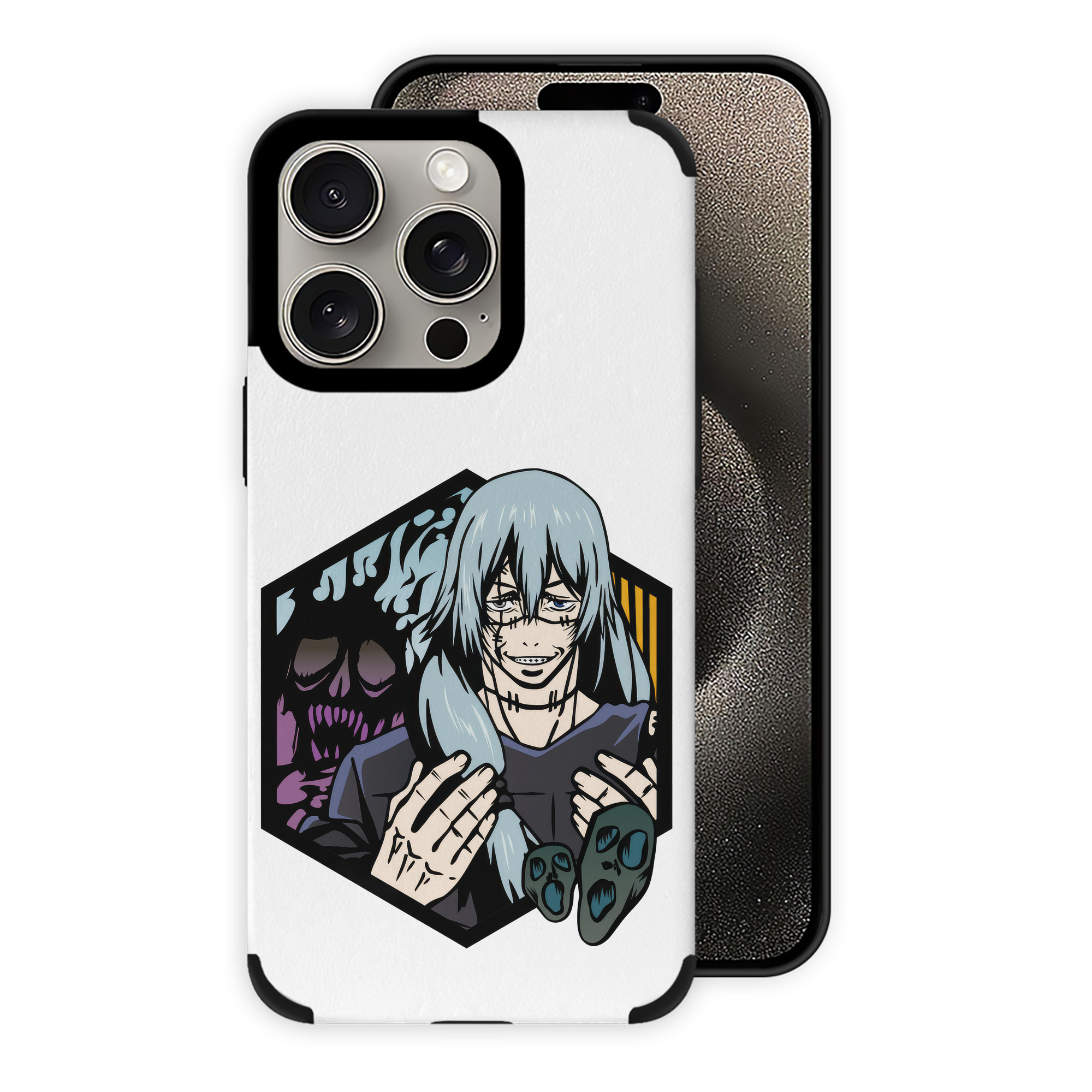 （画像用） 呪術廻戦 Jujutsu Kaisen 【iPhone15ProMax対応】 PUレザー スマホケース 耐衝撃＆黄変防止