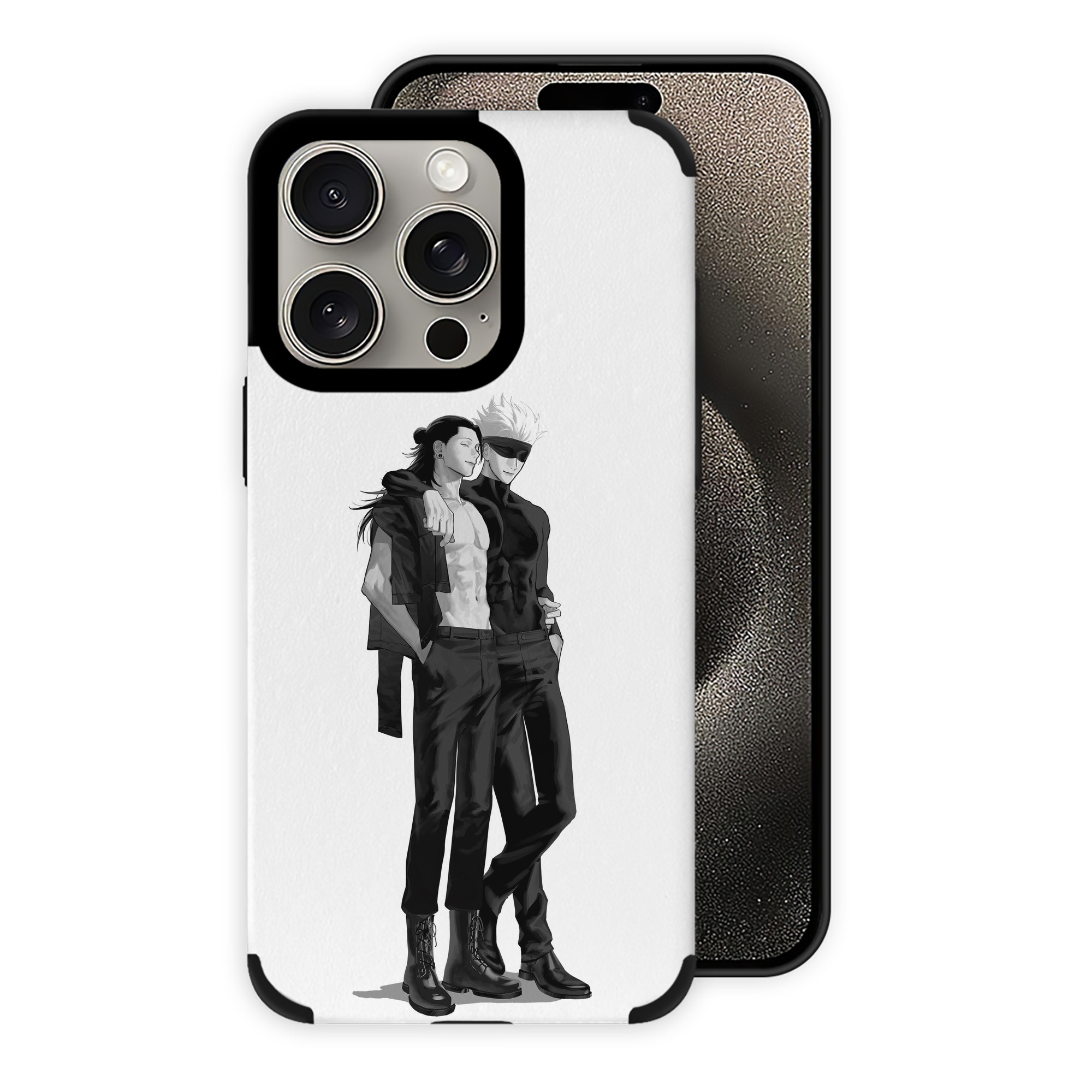 （画像用） 呪術廻戦 Jujutsu Kaisen 【iPhone15ProMax対応】 PUレザー スマホケース 耐衝撃＆黄変防止