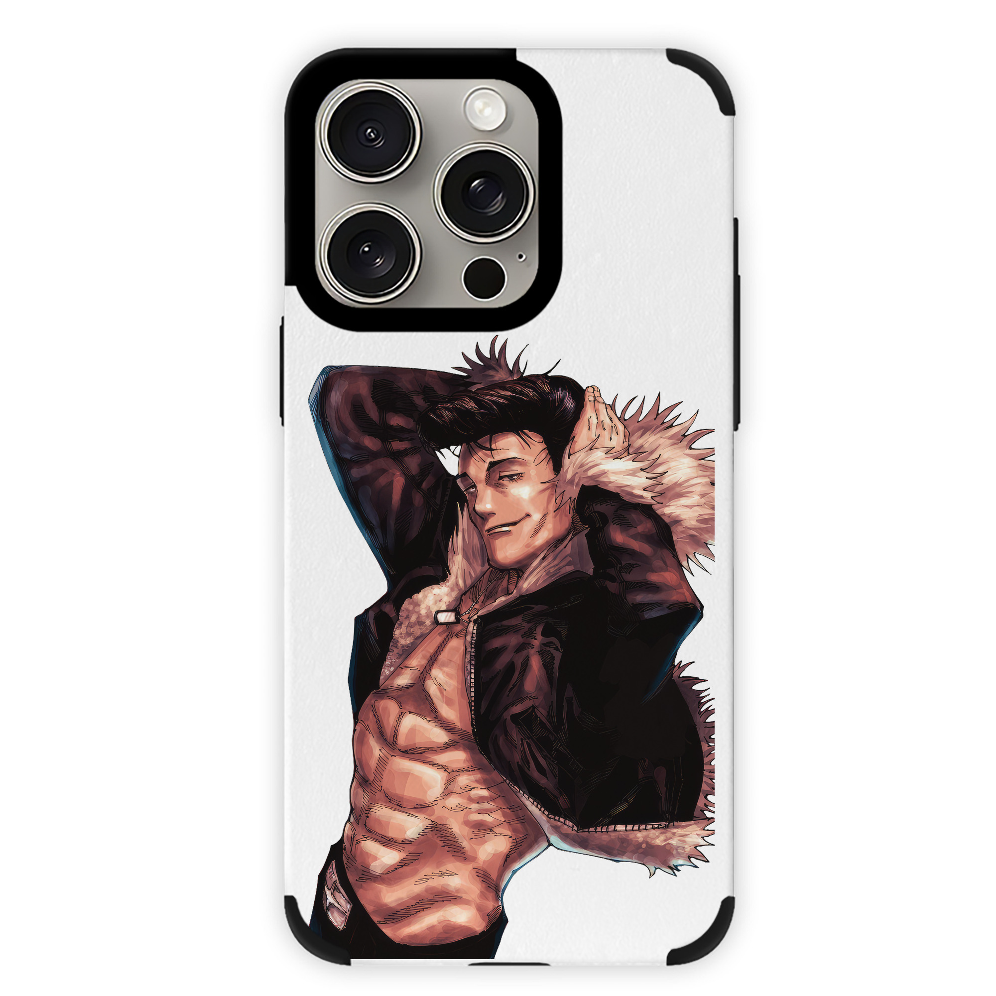 （画像用） 呪術廻戦 Jujutsu Kaisen 【iPhone15ProMax対応】 PUレザー スマホケース 耐衝撃＆黄変防止