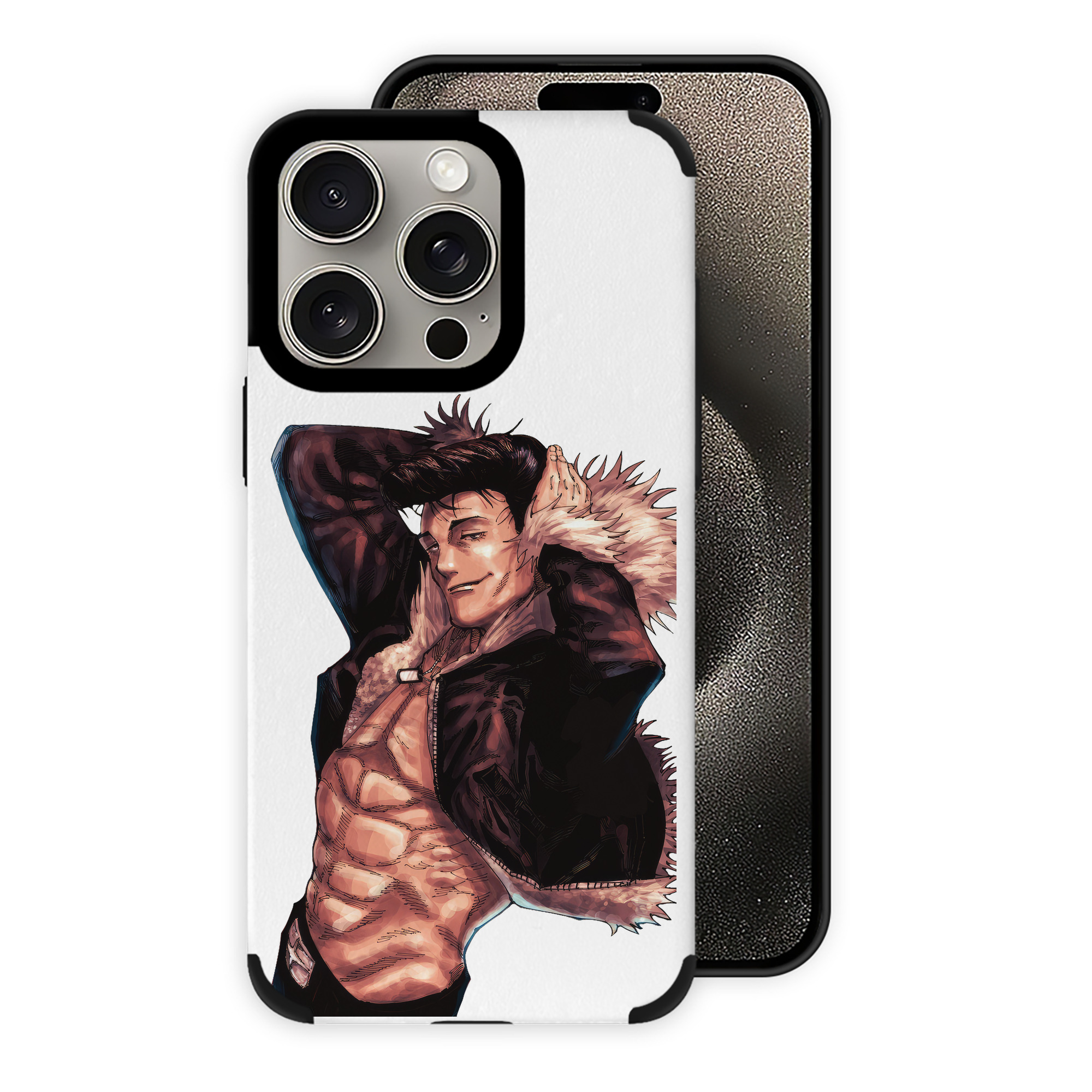 （画像用） 呪術廻戦 Jujutsu Kaisen 【iPhone15ProMax対応】 PUレザー スマホケース 耐衝撃＆黄変防止
