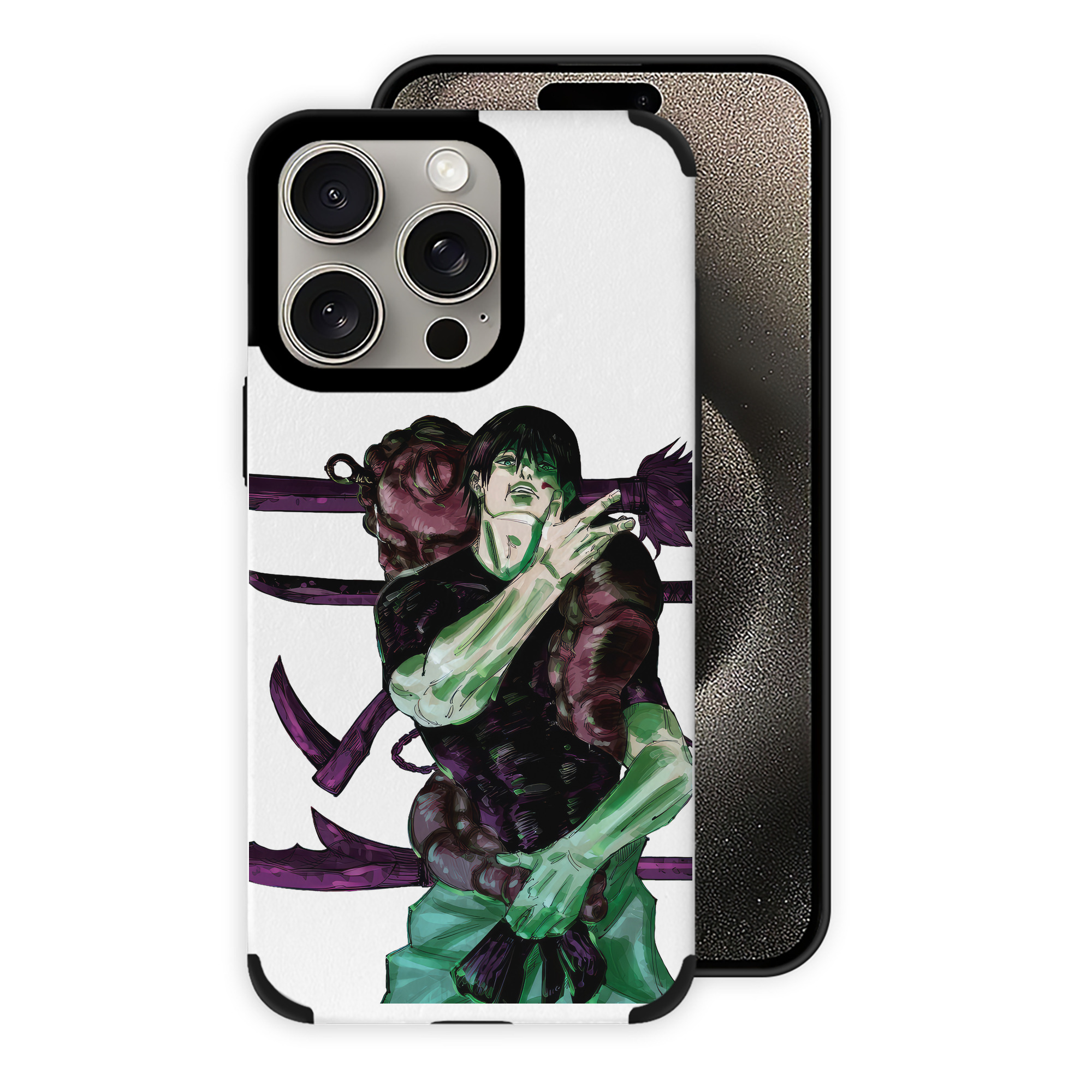 （画像用） 呪術廻戦 Jujutsu Kaisen 【iPhone15ProMax対応】 PUレザー スマホケース 耐衝撃＆黄変防止