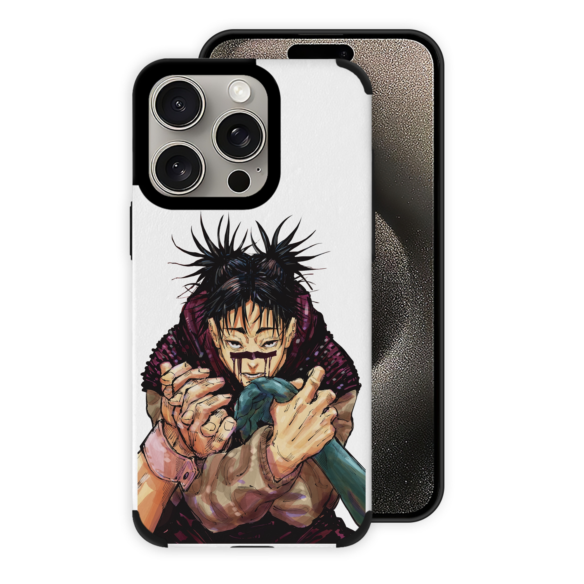 （画像用） 呪術廻戦 Jujutsu Kaisen 【iPhone15ProMax対応】 PUレザー スマホケース 耐衝撃＆黄変防止