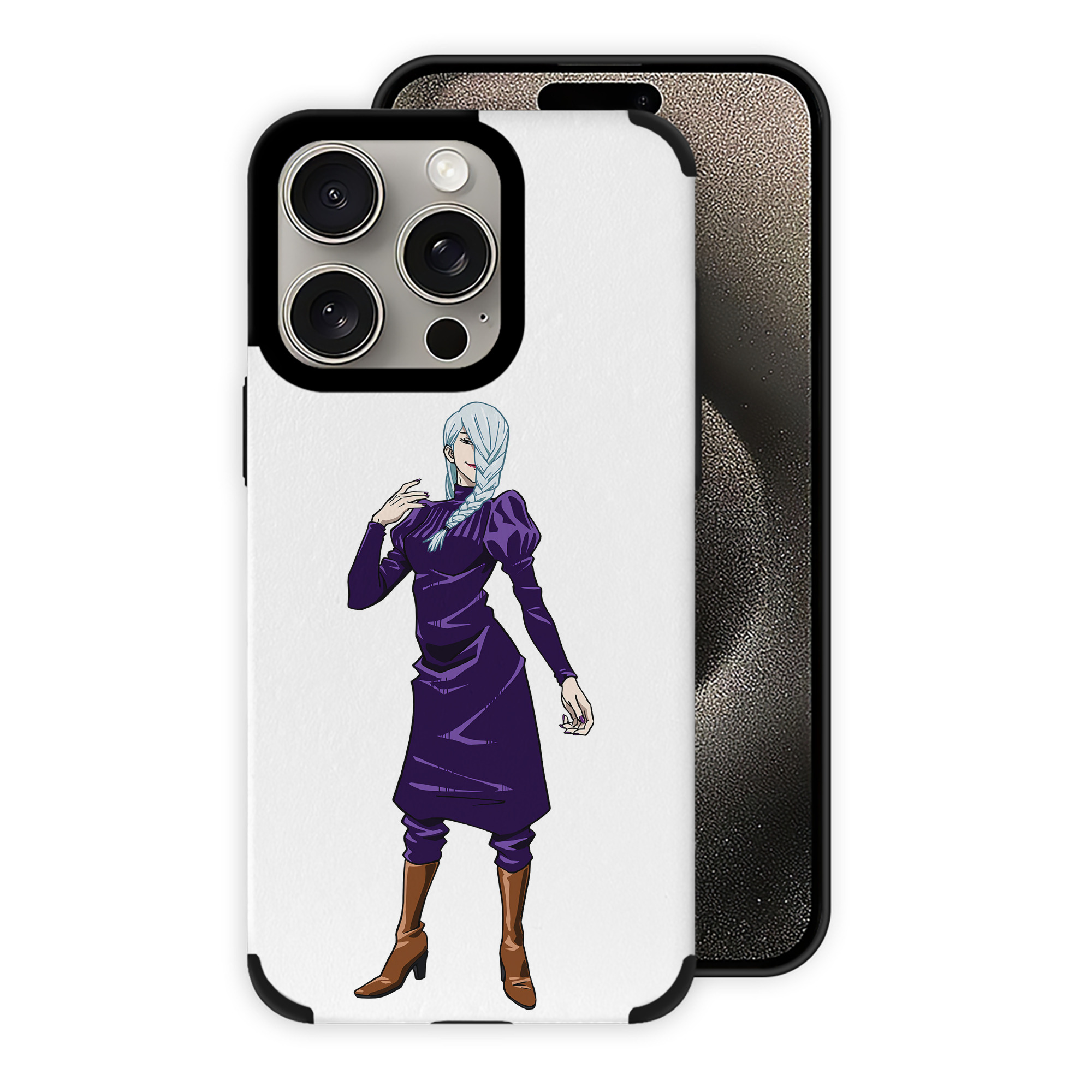 （画像用） 呪術廻戦 Jujutsu Kaisen 【iPhone15ProMax対応】 PUレザー スマホケース 耐衝撃＆黄変防止
