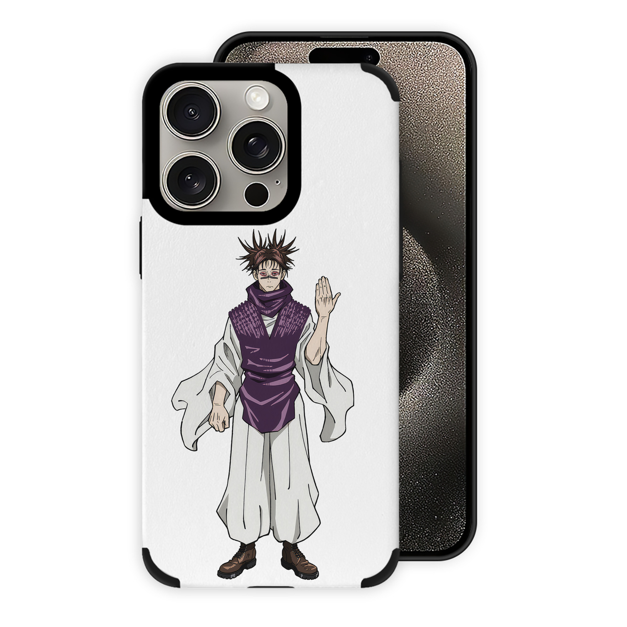 （画像用） 呪術廻戦 Jujutsu Kaisen 【iPhone15ProMax対応】 PUレザー スマホケース 耐衝撃＆黄変防止