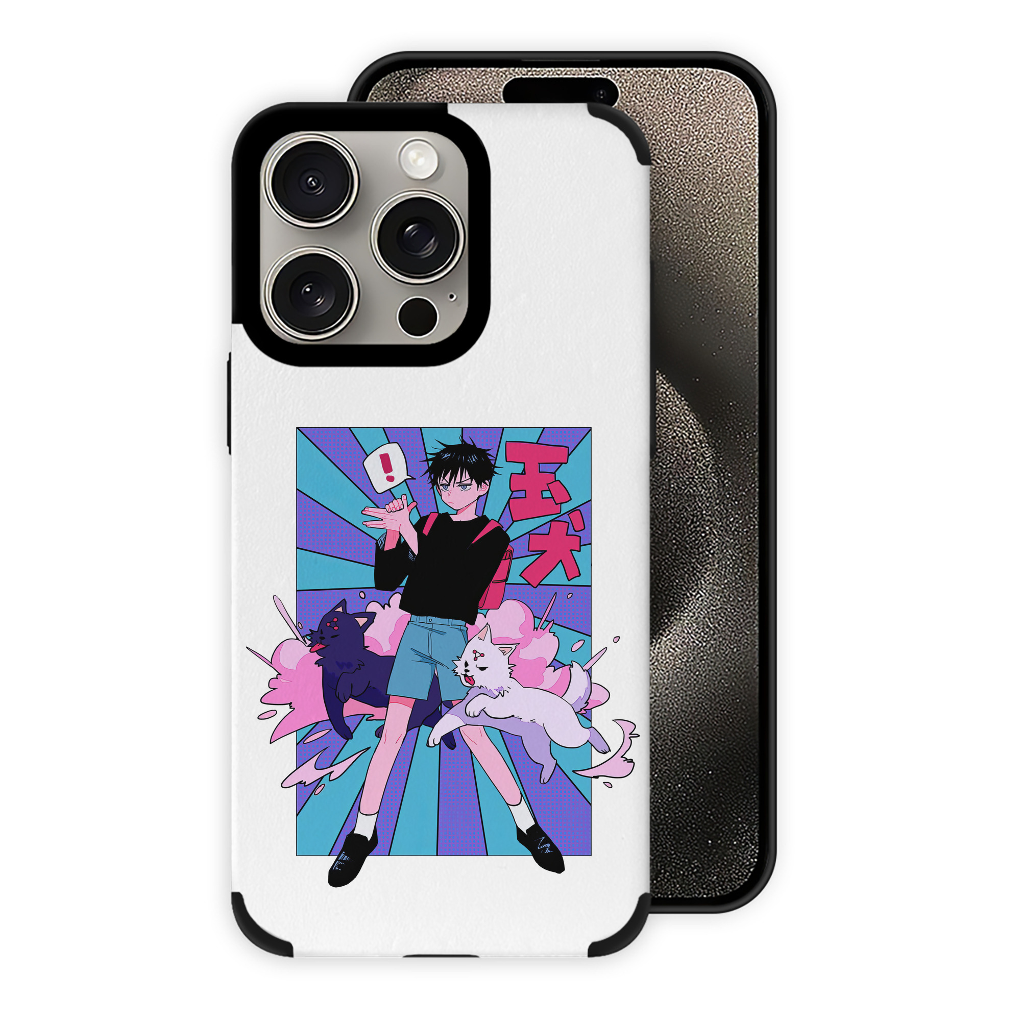 （画像用） 呪術廻戦 Jujutsu Kaisen 【iPhone15ProMax対応】 PUレザー スマホケース 耐衝撃＆黄変防止