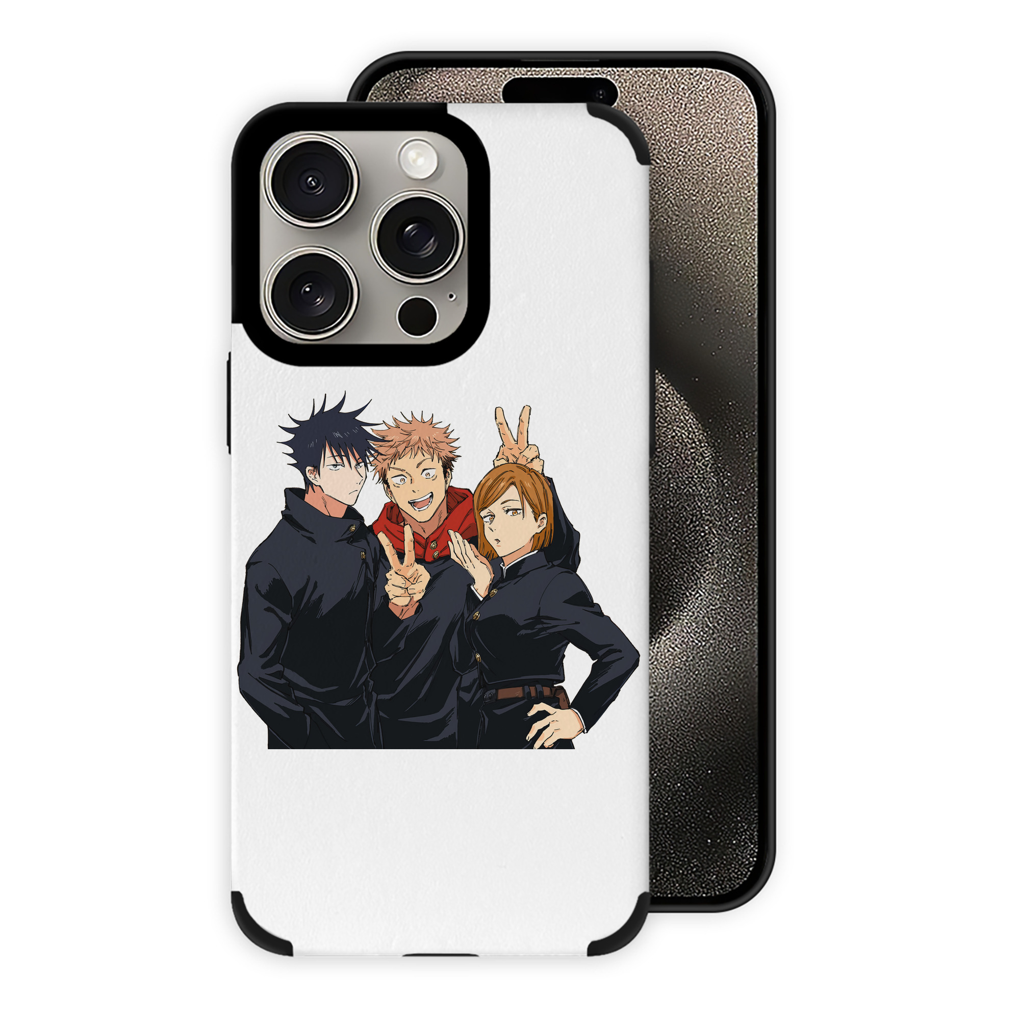 （画像用） 呪術廻戦 Jujutsu Kaisen 【iPhone15ProMax対応】 PUレザー スマホケース 耐衝撃＆黄変防止