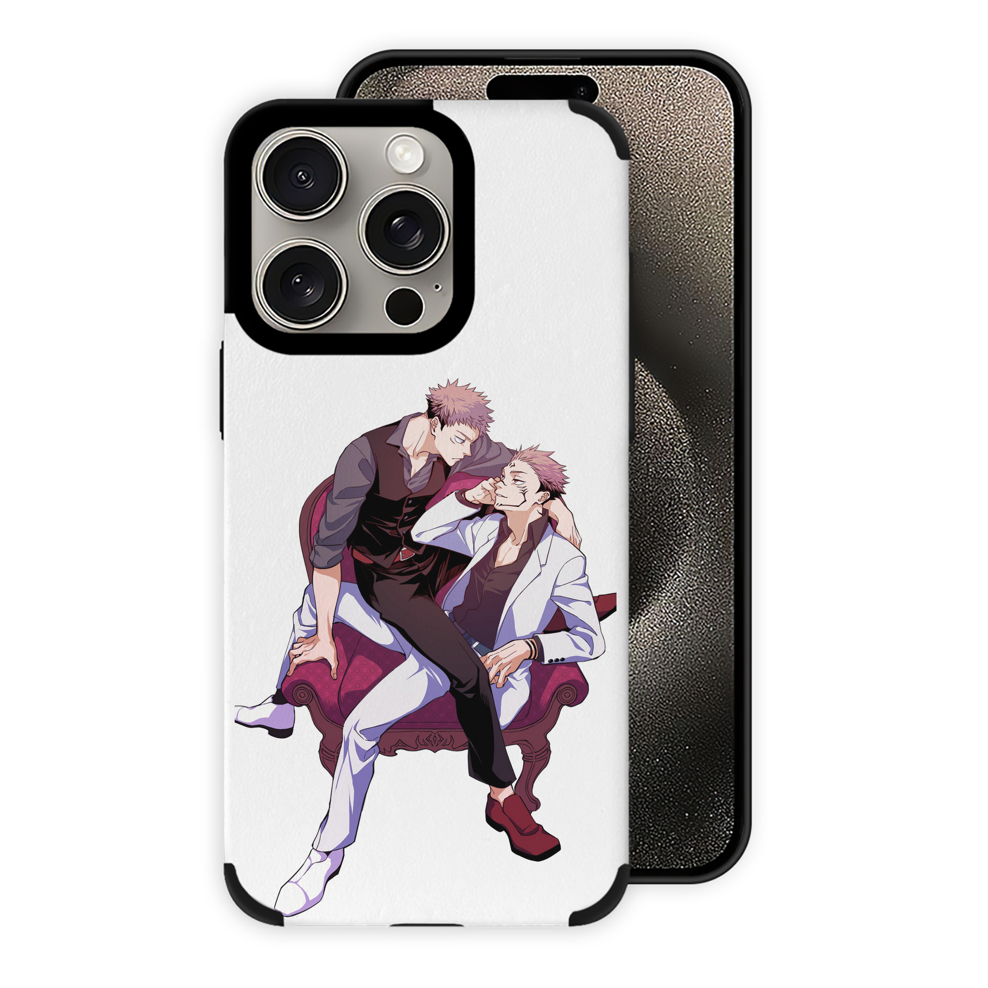 （画像用） 呪術廻戦 Jujutsu Kaisen 【iPhone15ProMax対応】 PUレザー スマホケース 耐衝撃＆黄変防止