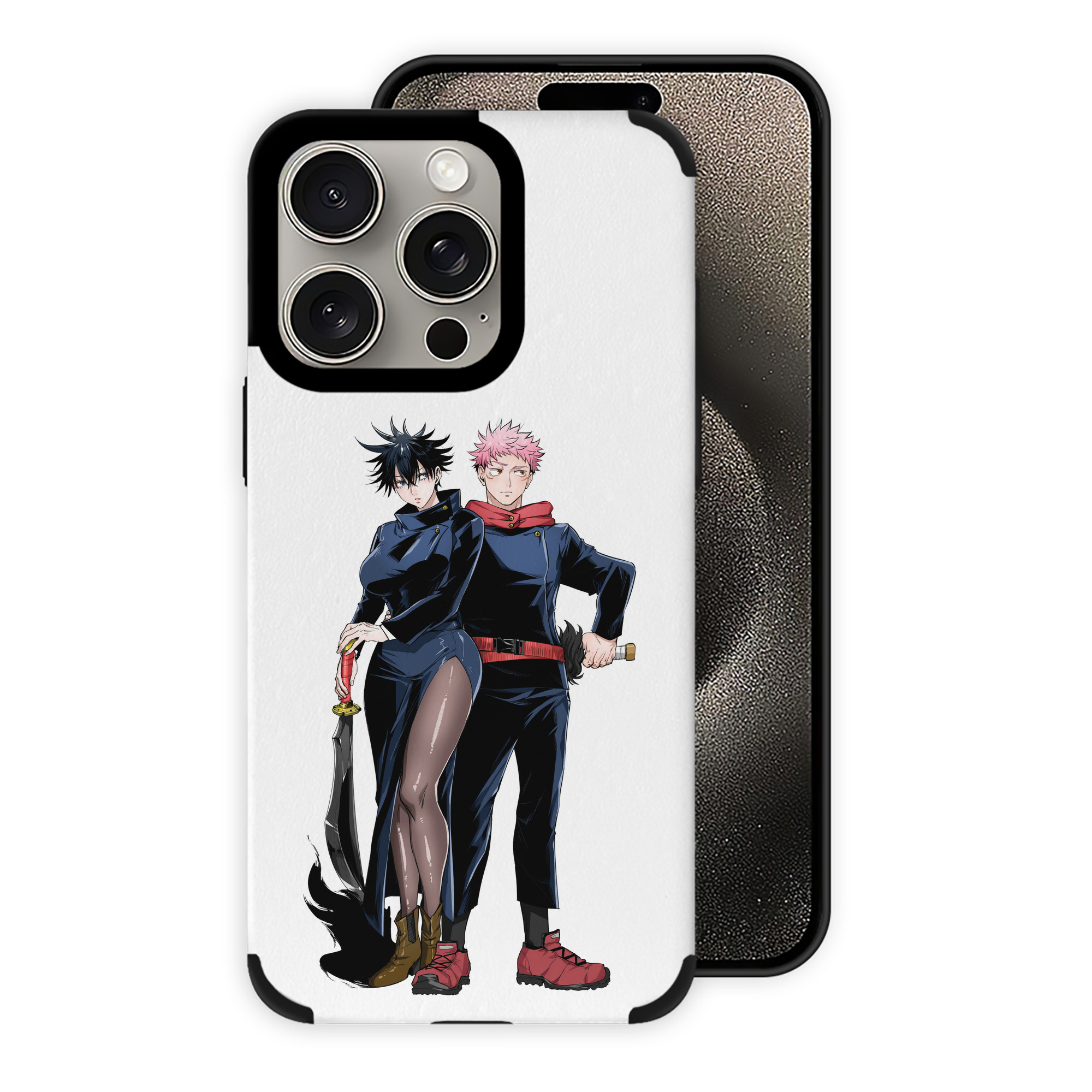 （画像用） 呪術廻戦 Jujutsu Kaisen 【iPhone15ProMax対応】 PUレザー スマホケース 耐衝撃＆黄変防止