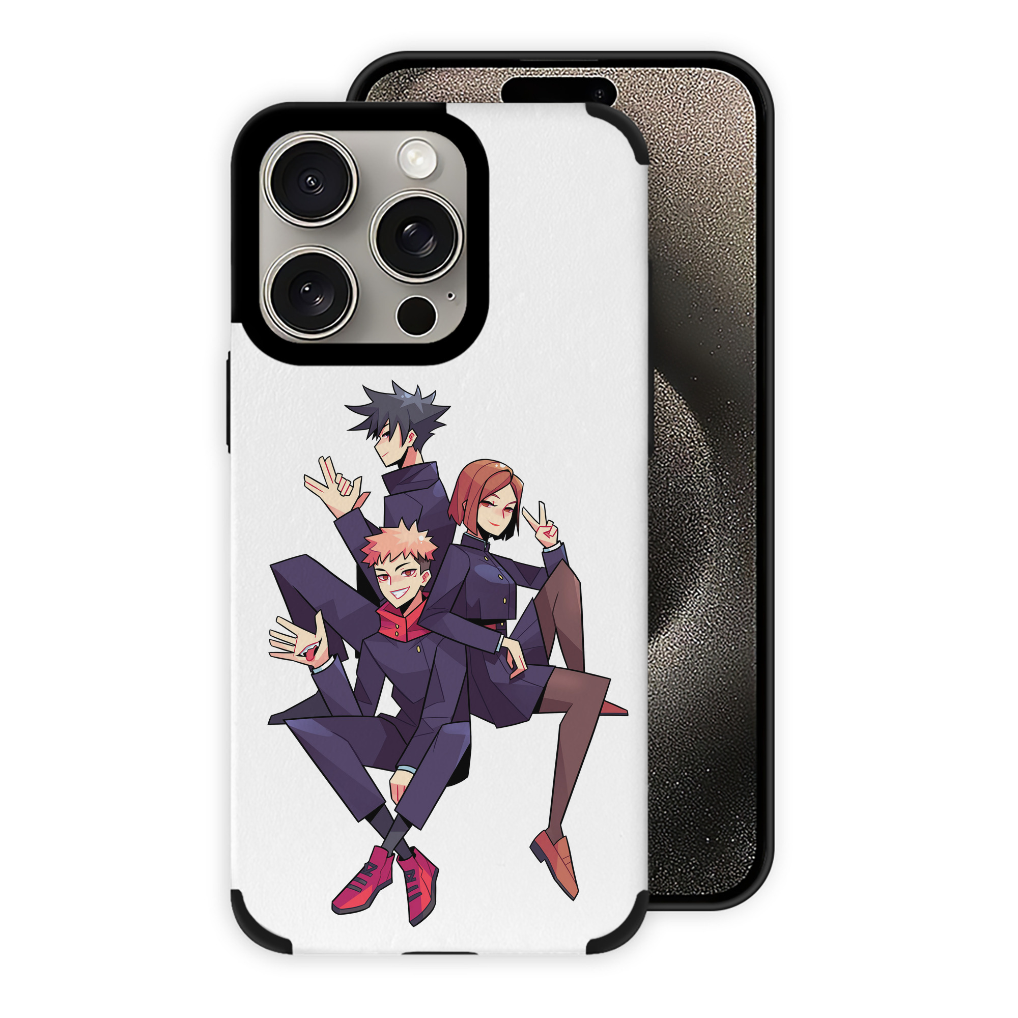 （画像用） 呪術廻戦 Jujutsu Kaisen 【iPhone15ProMax対応】 PUレザー スマホケース 耐衝撃＆黄変防止