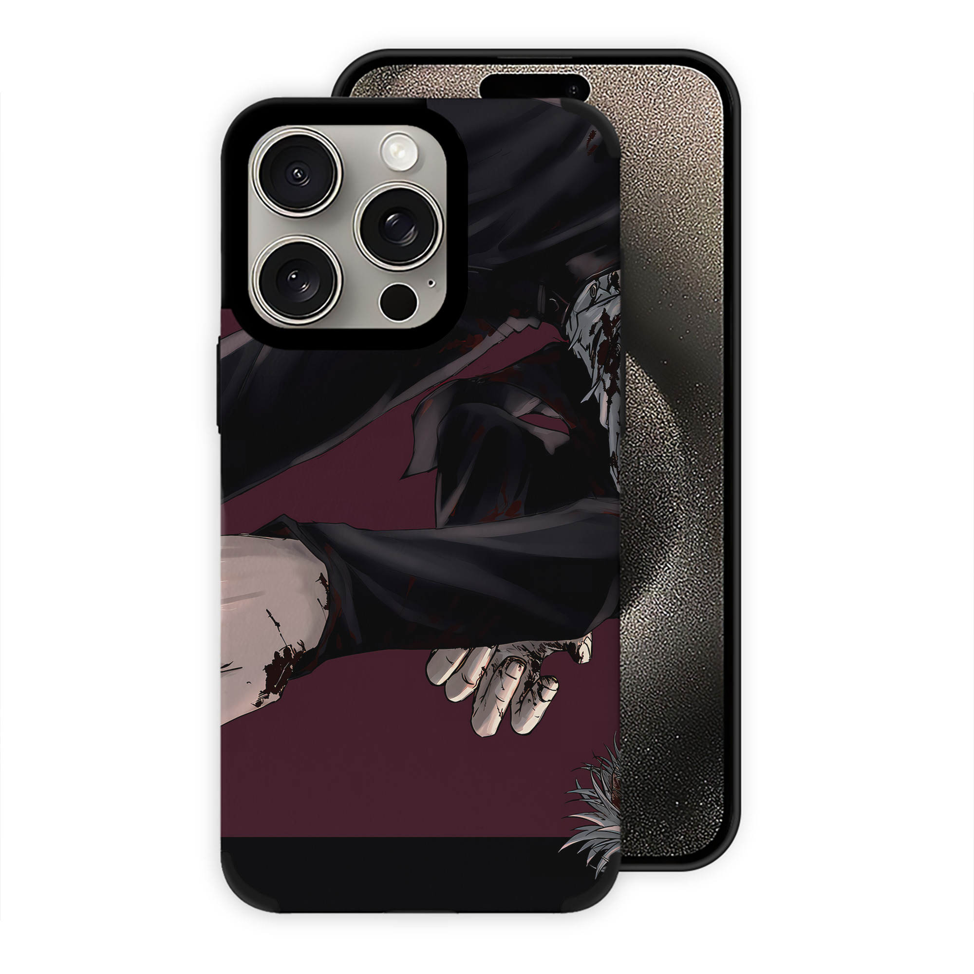 （画像用） 呪術廻戦 Jujutsu Kaisen 【iPhone15ProMax対応】 PUレザー スマホケース 耐衝撃＆黄変防止
