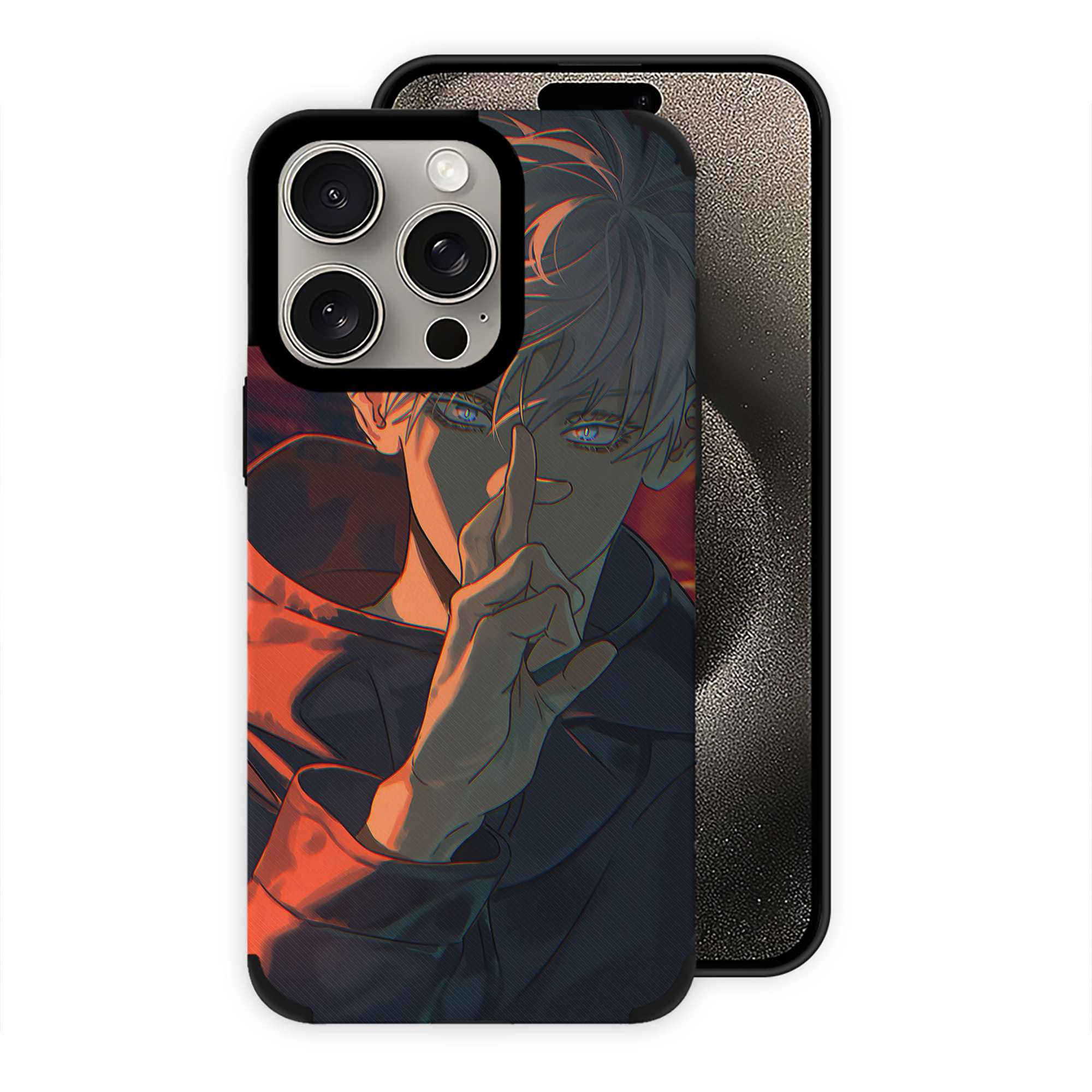 （画像用） 呪術廻戦 Jujutsu Kaisen 【iPhone15ProMax対応】 PUレザー スマホケース 耐衝撃＆黄変防止