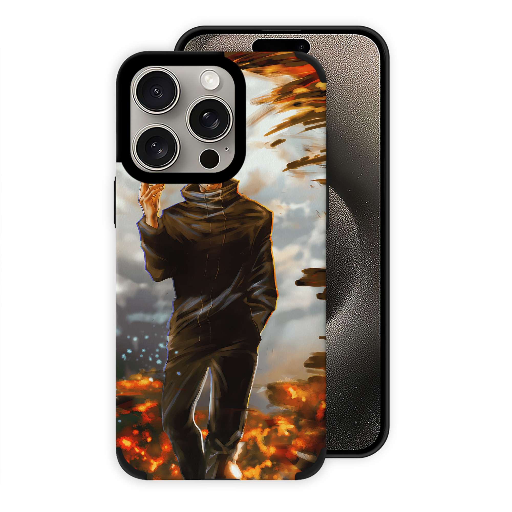 （画像用） 呪術廻戦 Jujutsu Kaisen 【iPhone15ProMax対応】 PUレザー スマホケース 耐衝撃＆黄変防止