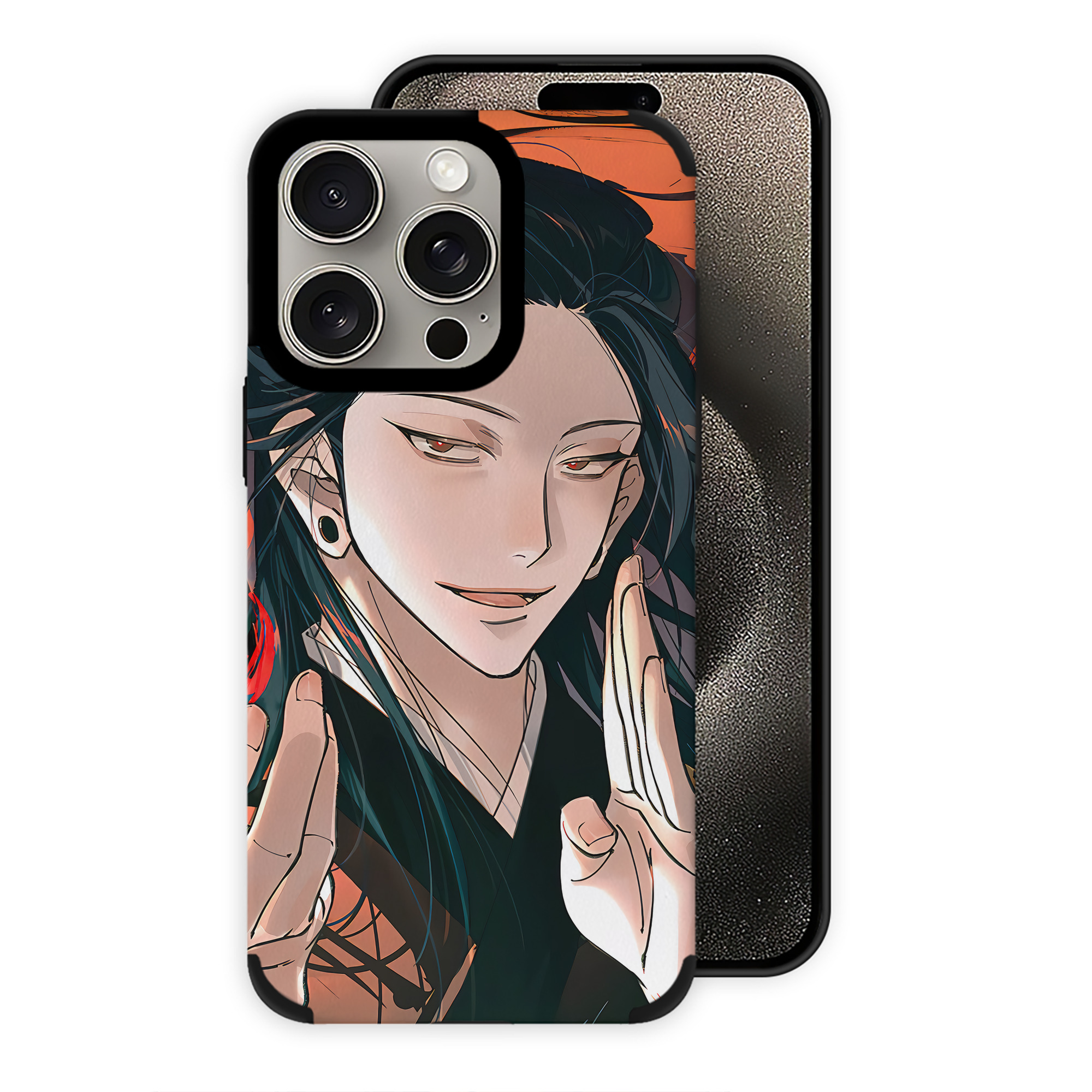 （画像用） 呪術廻戦 Jujutsu Kaisen 【iPhone15ProMax対応】 PUレザー スマホケース 耐衝撃＆黄変防止