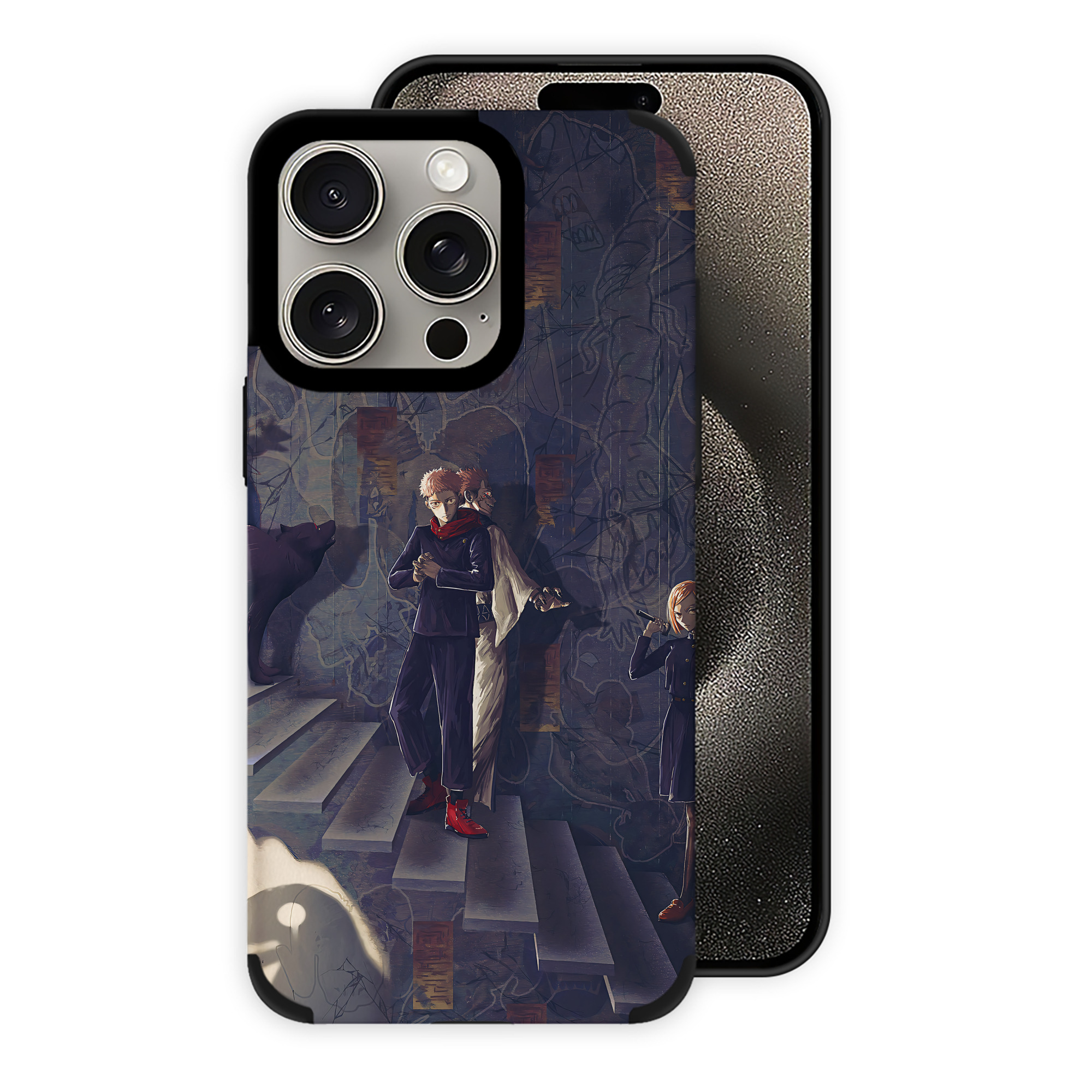 （画像用） 呪術廻戦 Jujutsu Kaisen 【iPhone15ProMax対応】 PUレザー スマホケース 耐衝撃＆黄変防止