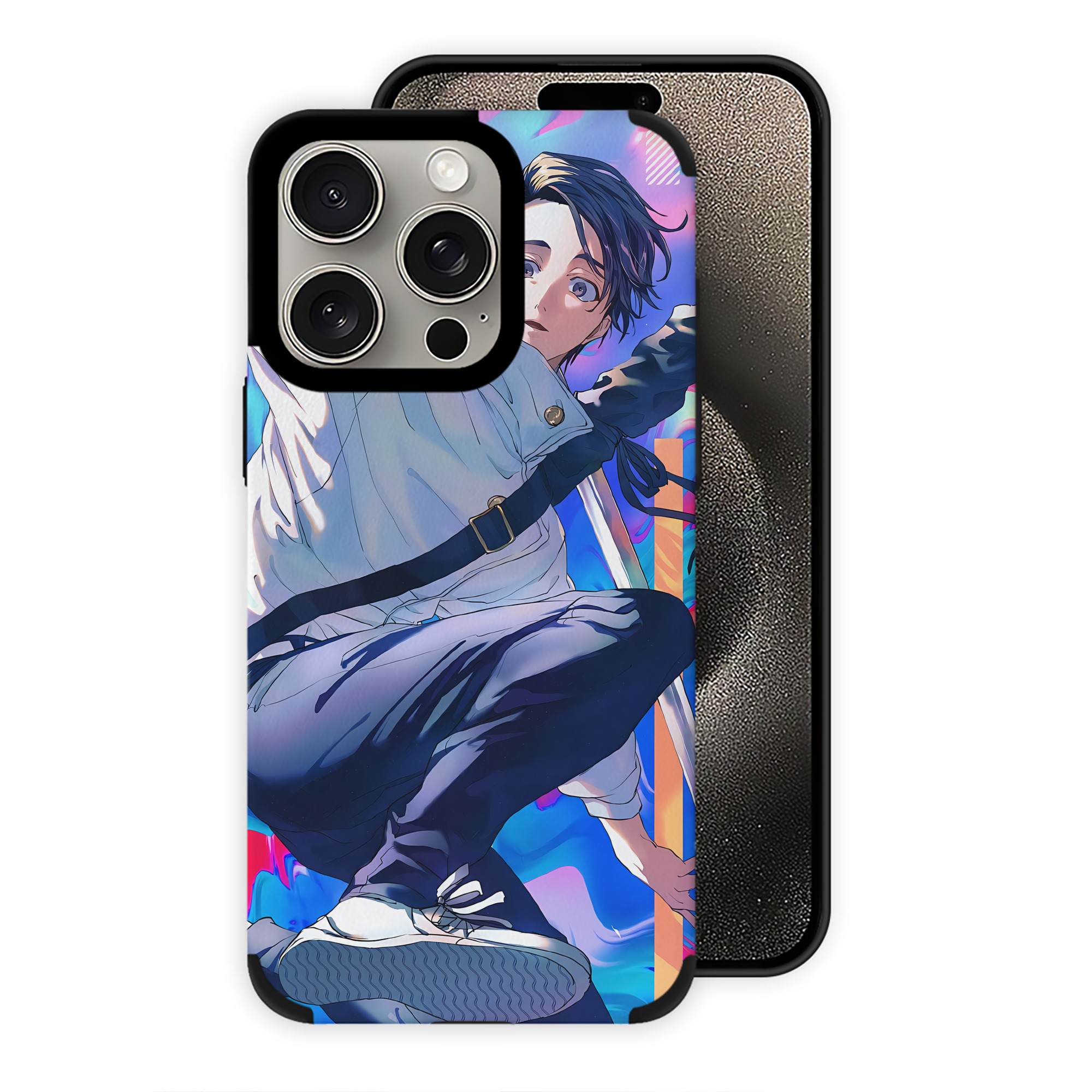 （画像用） 呪術廻戦 Jujutsu Kaisen 【iPhone15ProMax対応】 PUレザー スマホケース 耐衝撃＆黄変防止