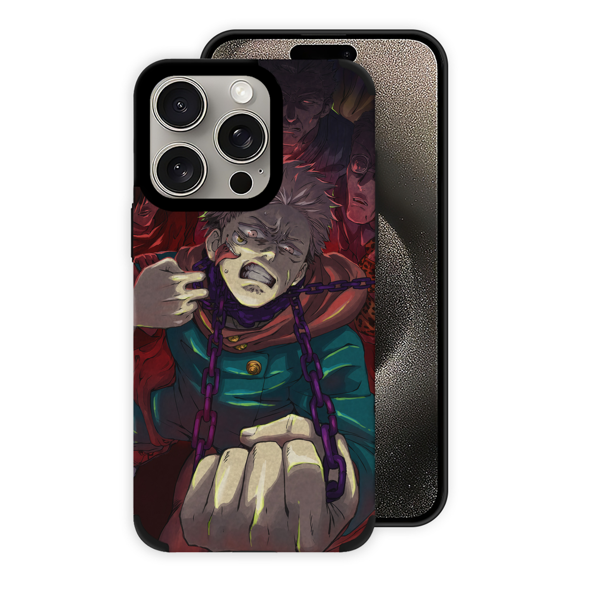 （画像用） 呪術廻戦 Jujutsu Kaisen 【iPhone15ProMax対応】 PUレザー スマホケース 耐衝撃＆黄変防止